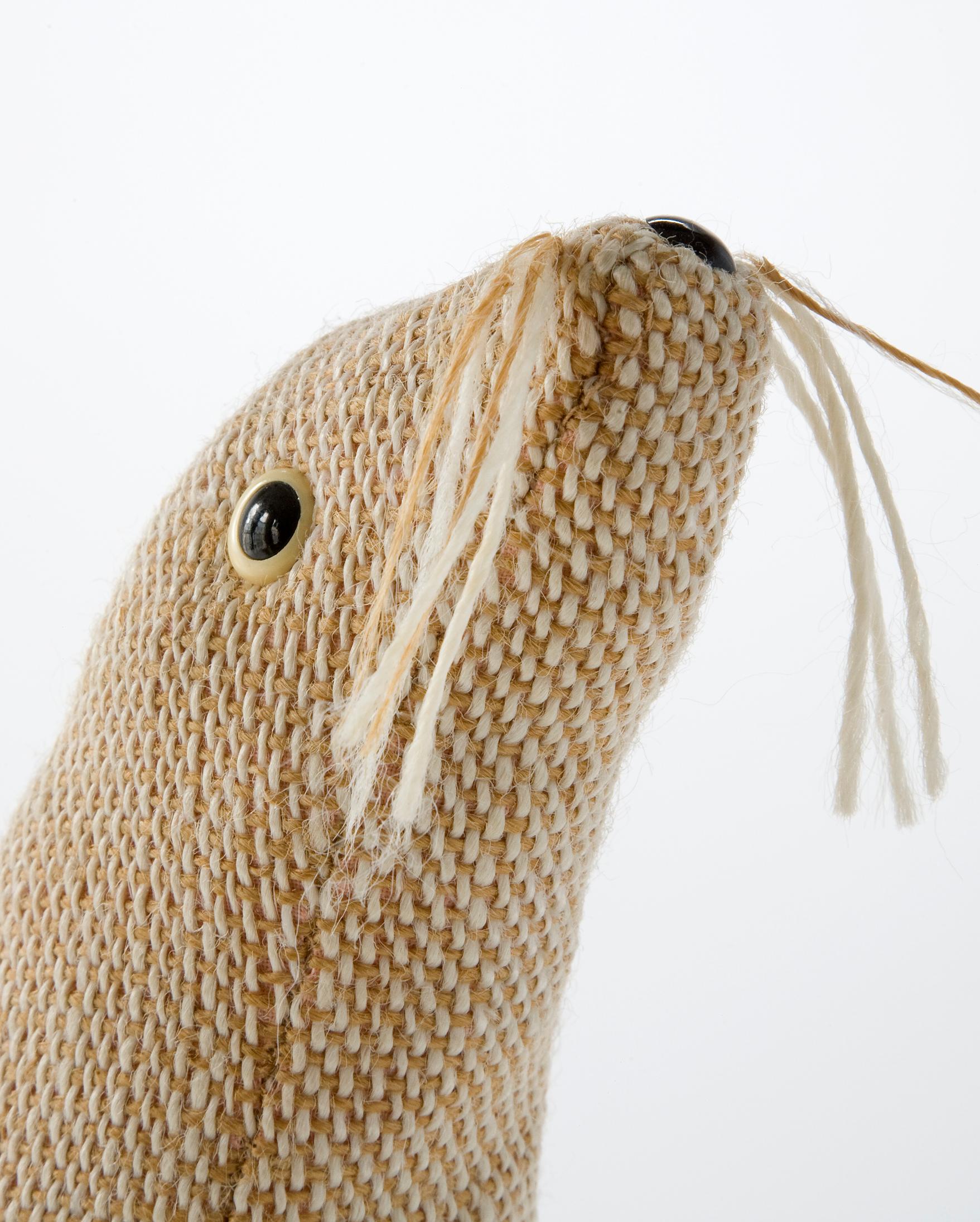 Milieu du XXe siècle Sceau à jouets thérapeutique en jute avec cuir de Renate Müller, 1965-1971