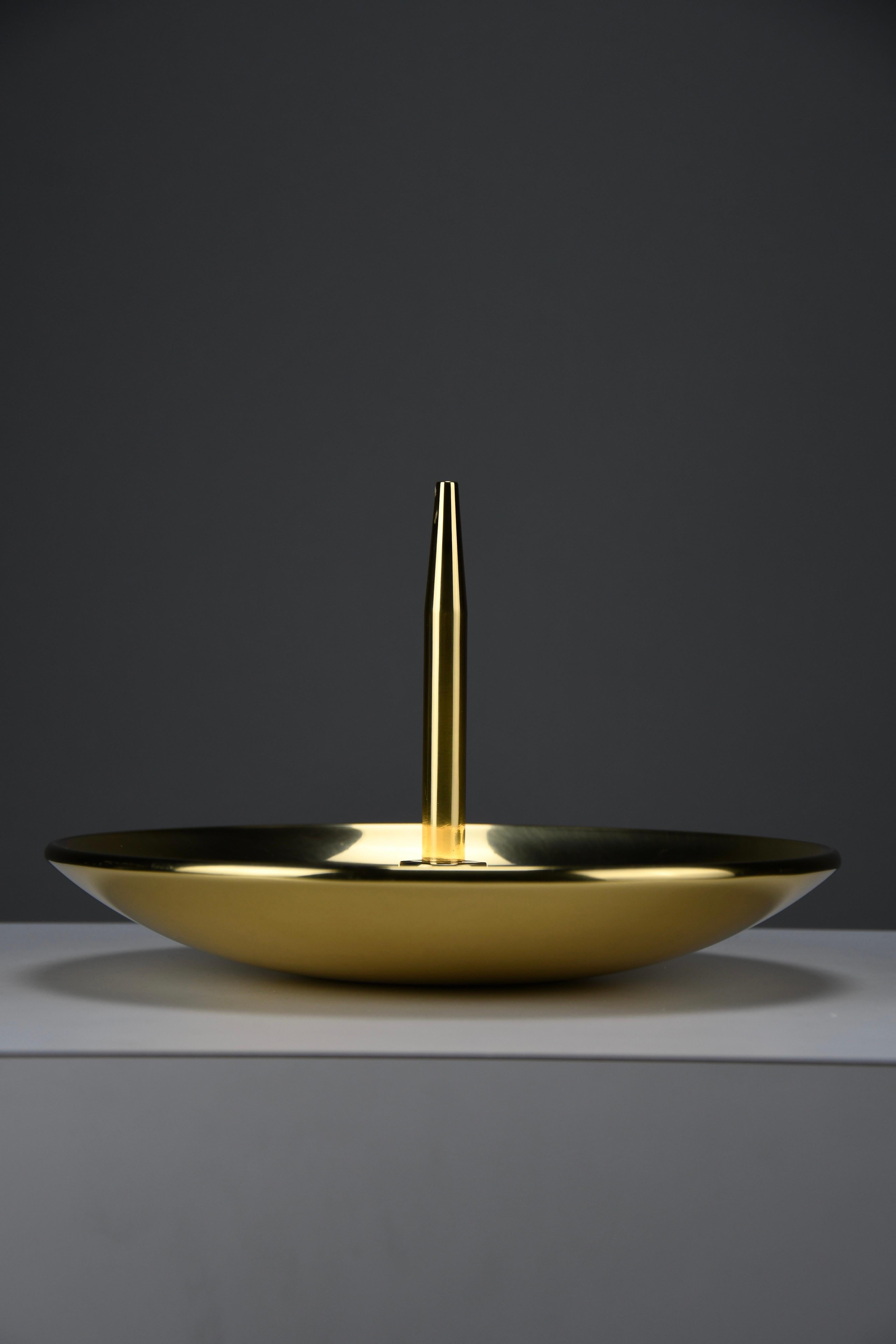 Brass There (Push Pin) Candlestick by Studio Job for Ghidini 1961 For Sale