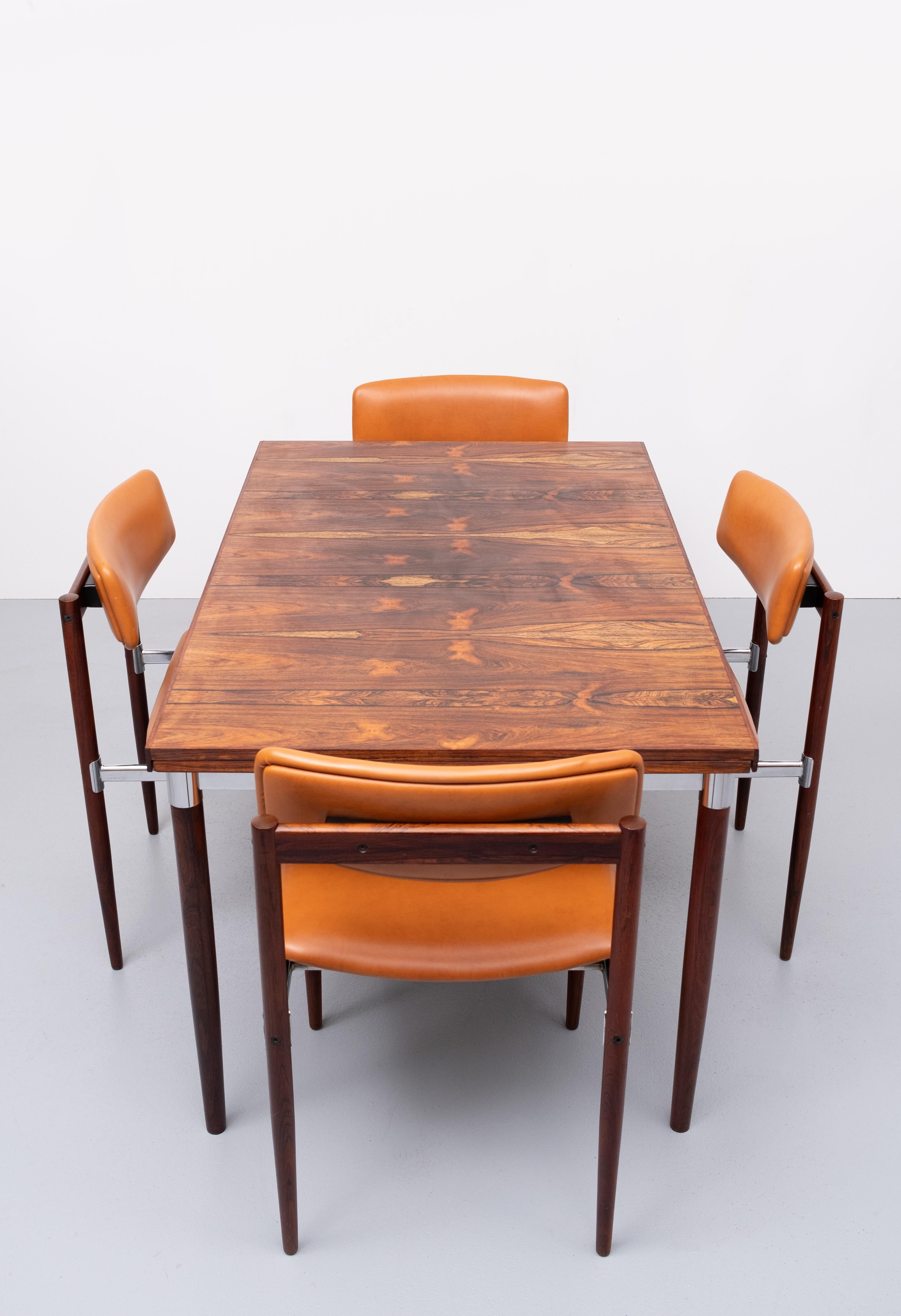 Thereca Expendable wooden Dining Table, Holland, 1970s 8