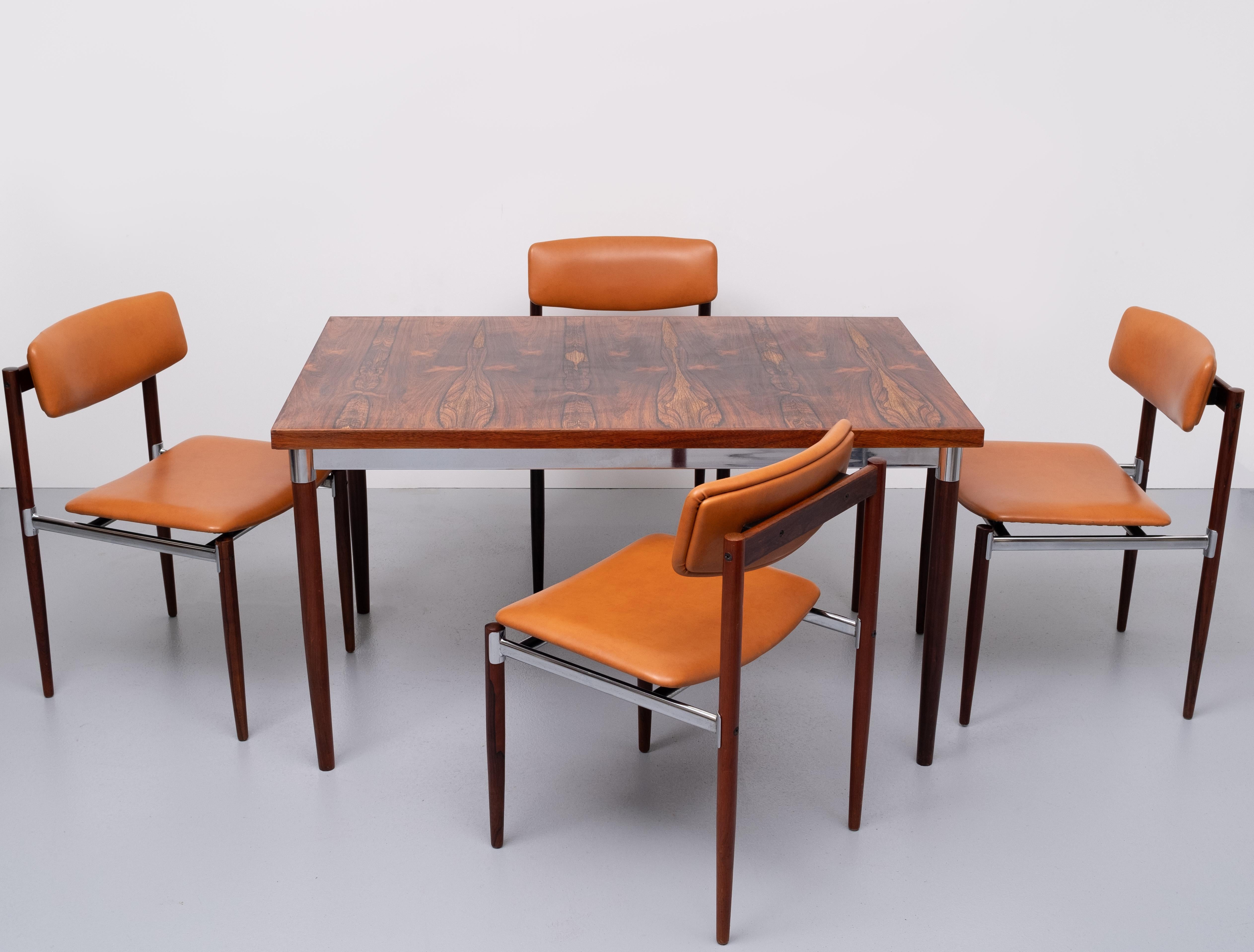 Thereca Expendable wooden Dining Table, Holland, 1970s 9