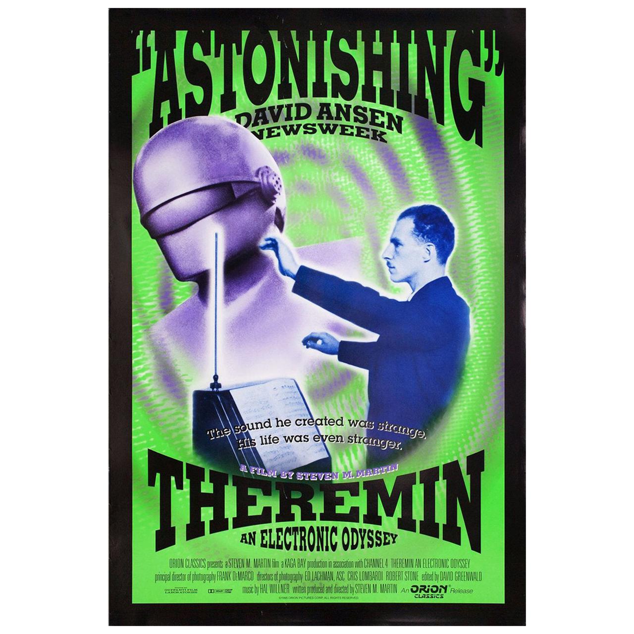 Theremin An Electronic Odyssey 1995 U.S. One Sheet Film Poster For Sale at  1stDibs