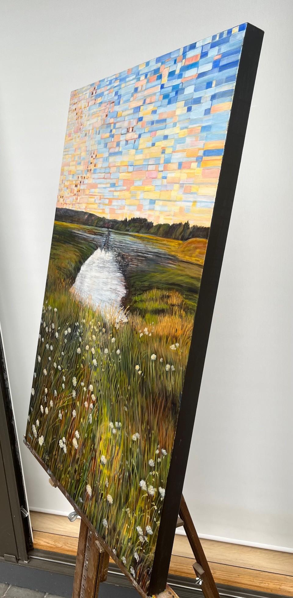 A Blessed Evening, Original Painting - Contemporary Mixed Media Art by Theresa Andreas-O'Leary
