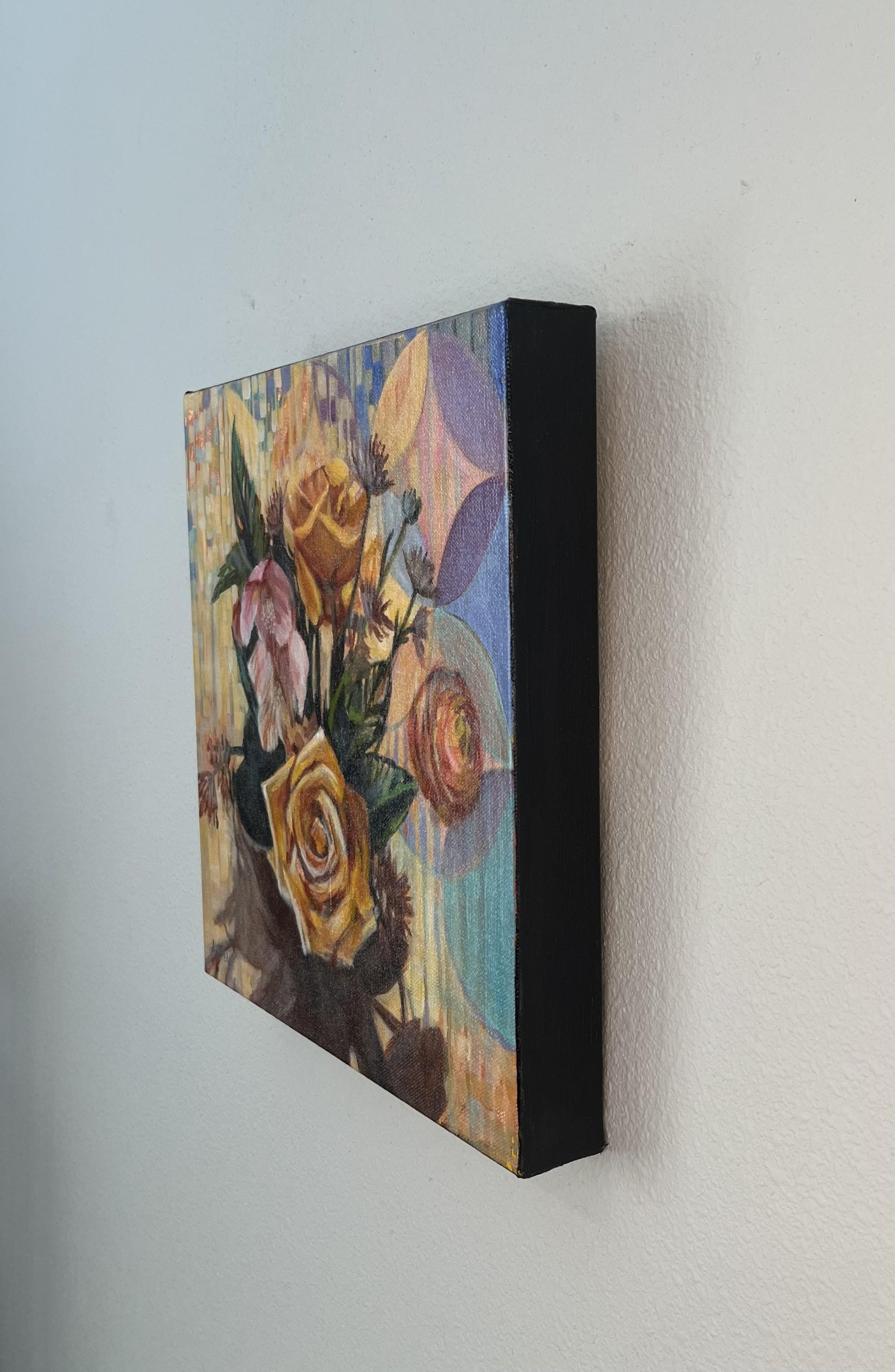 Bouquet d'automne, peinture originale - Contemporain Mixed Media Art par Theresa Andreas-O'Leary