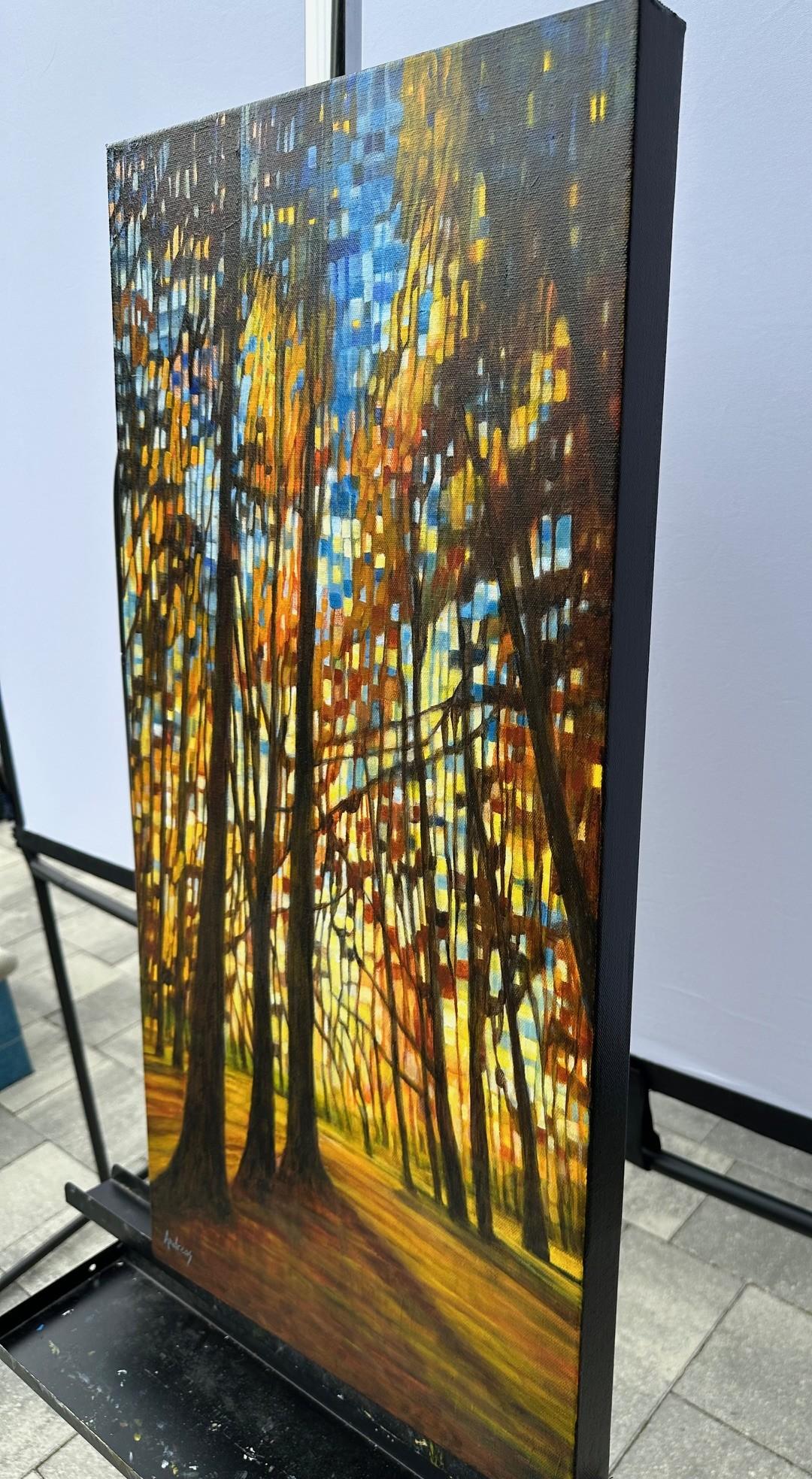 Autumn Glow, Original Painting - Contemporary Mixed Media Art by Theresa Andreas-O'Leary
