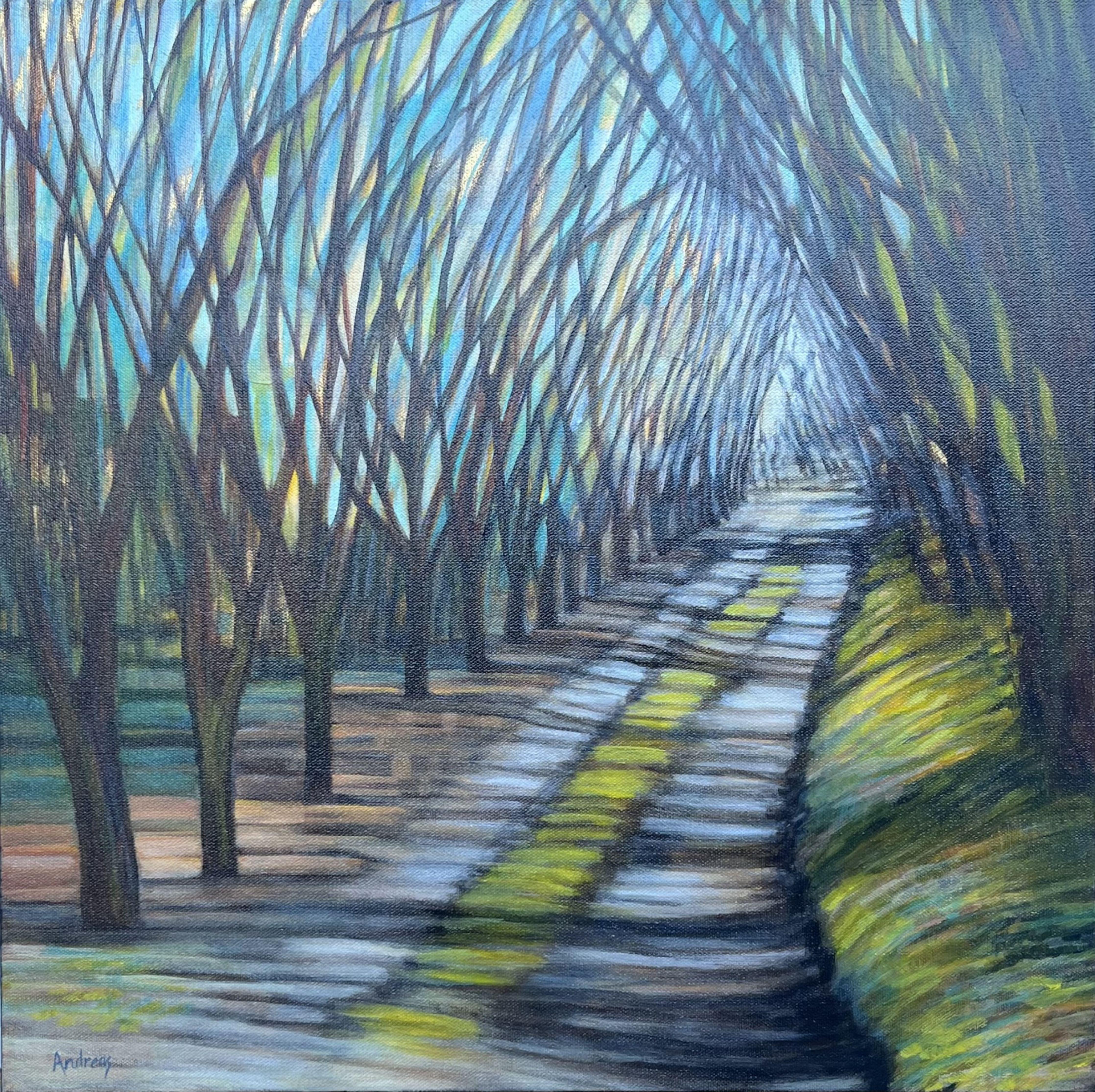 Follow the Light, Original Painting - Mixed Media Art by Theresa Andreas-O'Leary