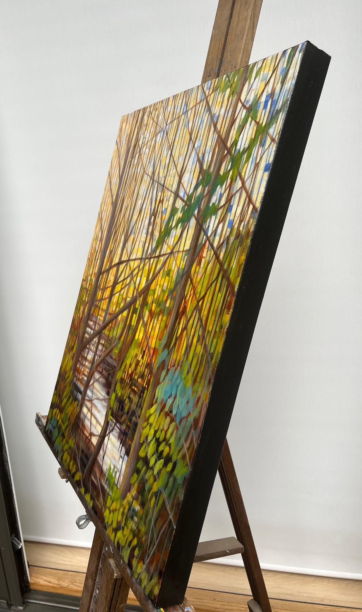 Forest Zen, Original Painting - Contemporary Mixed Media Art by Theresa Andreas-O'Leary