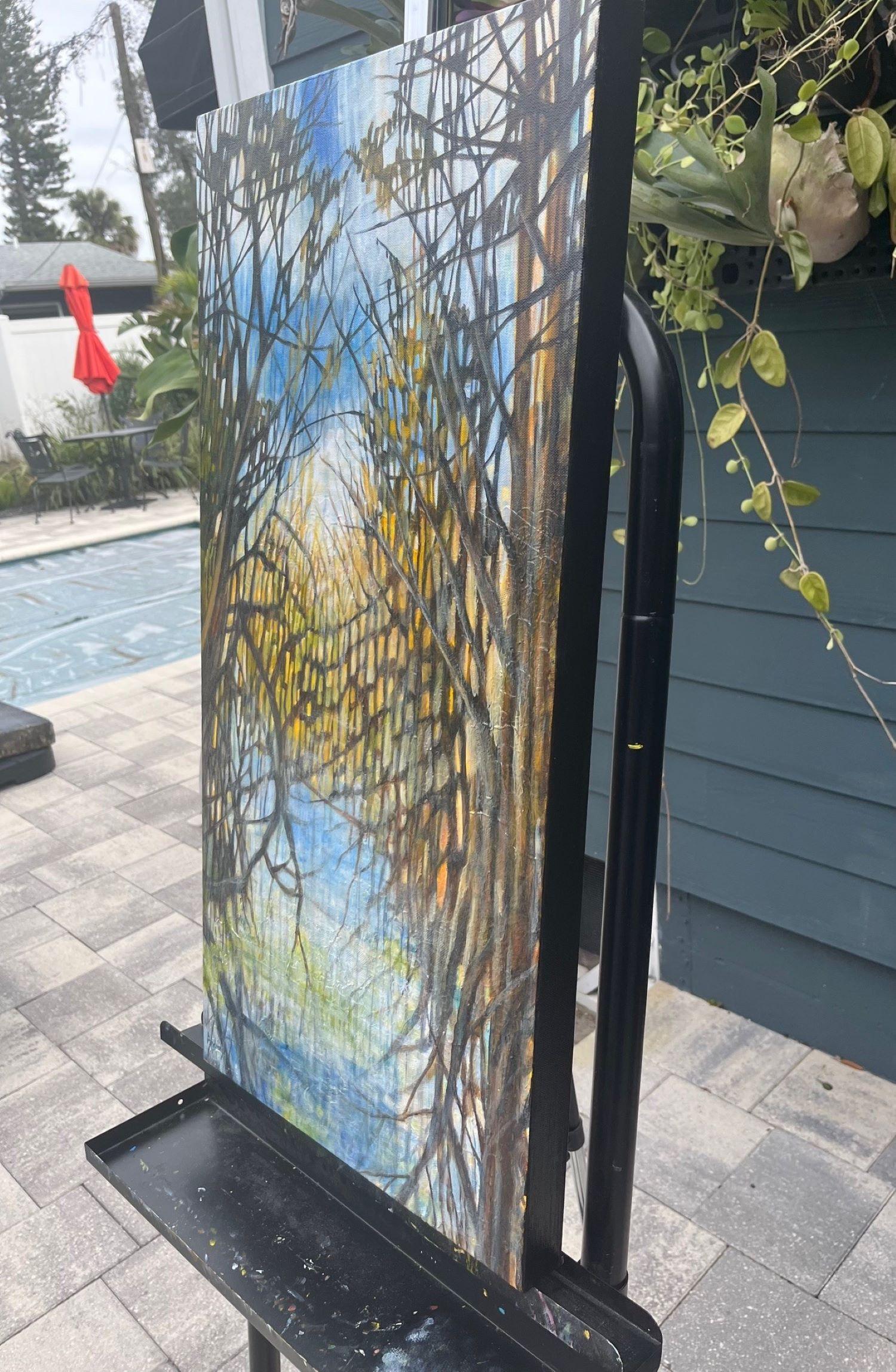 Luminous Lagoon, Original Painting - Contemporary Mixed Media Art by Theresa Andreas-O'Leary