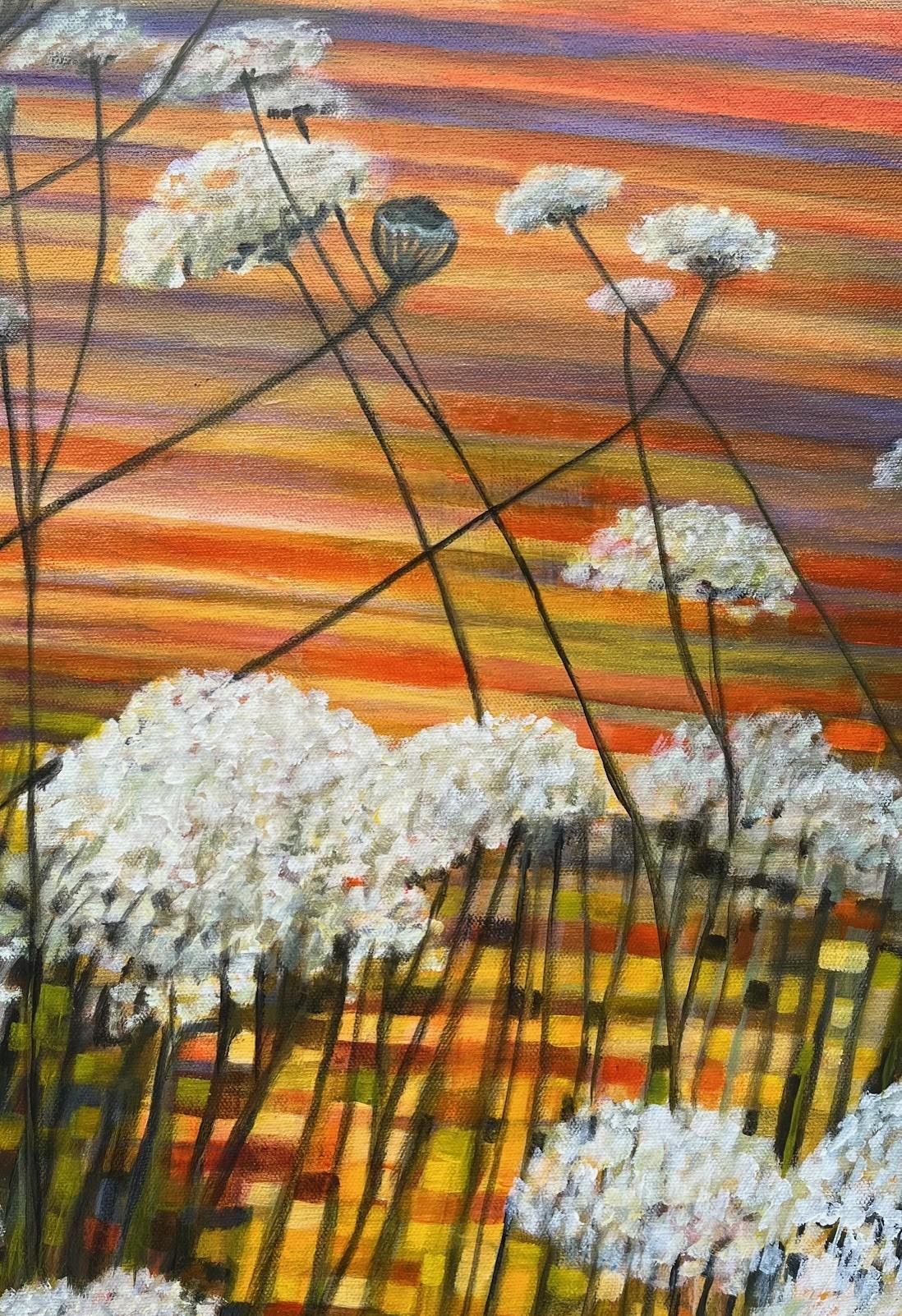 Campo bañado por el sol, Pintura original en venta 1
