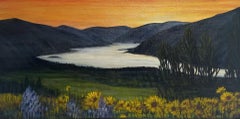 Fleurs sauvages des gorges, peinture originale