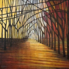 Sentiero tranquillo, dipinto originale