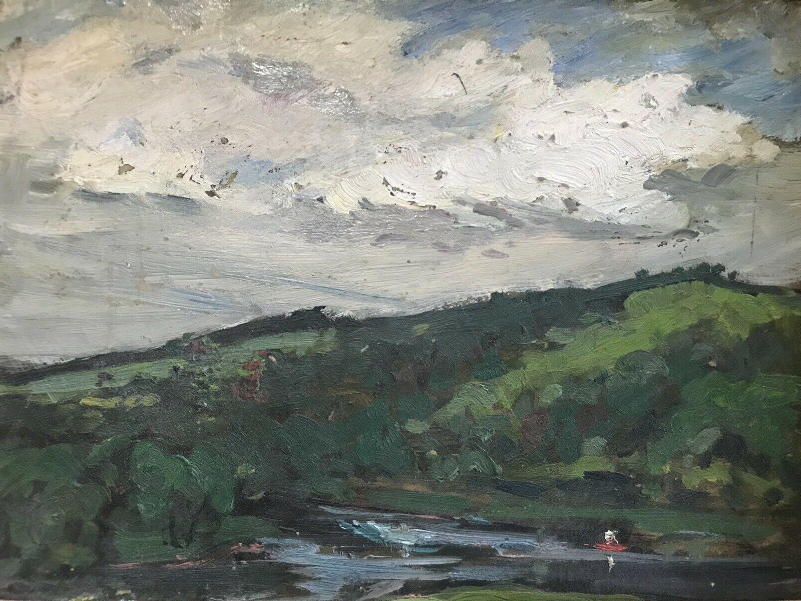 Theresa Bernstein Landscape Painting - Berkshires Lake, Massachusetts, Modernist Mountain Lake Landscape Oil Painting