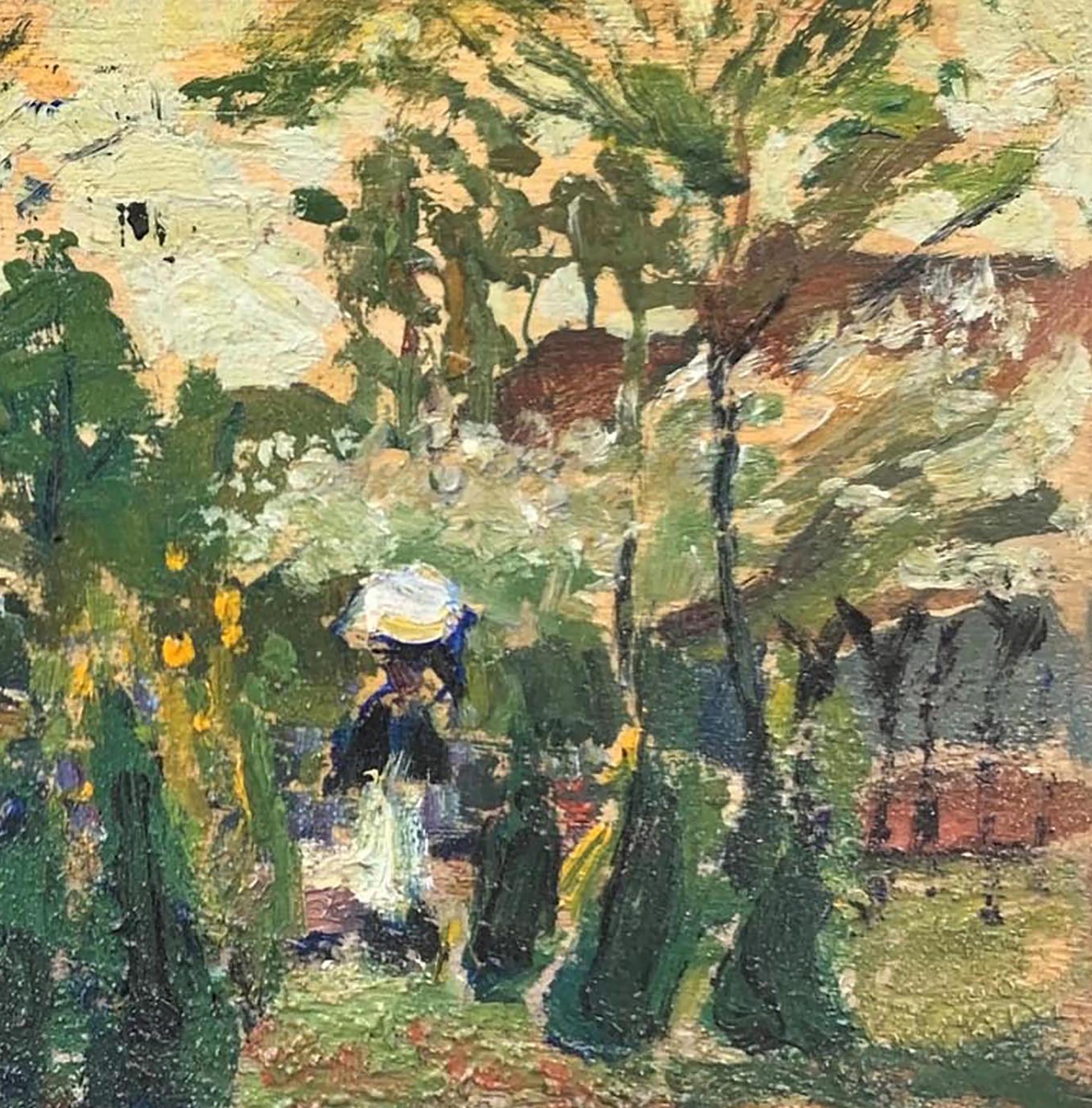 Figuras junto a una fuente de Theresa Bernstein (estadounidense: 1890-2002) 2