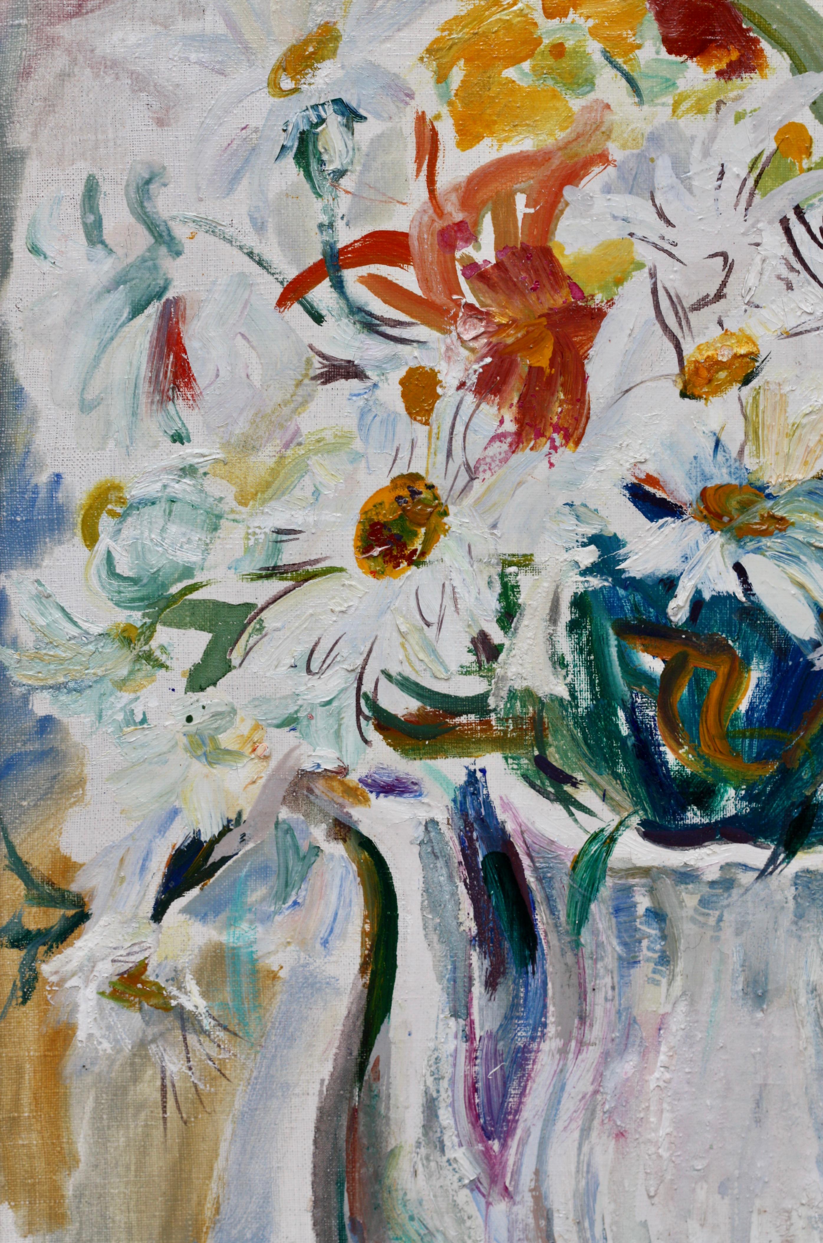 Nature morte aux fleurs dans un pichet blanc - Expressionniste Painting par Theresa Bernstein