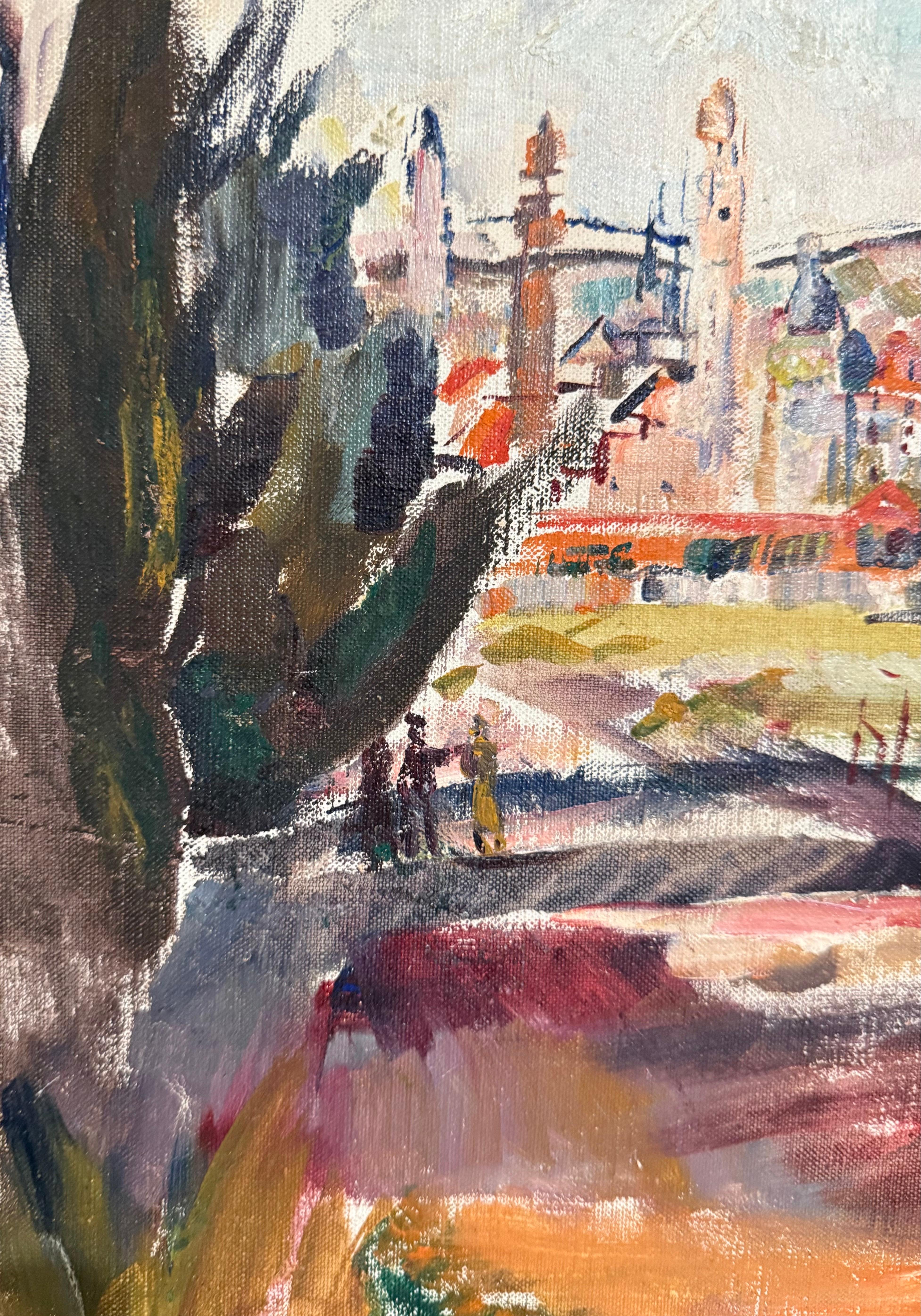 Oil Painting Israeli Landscape Theresa Bernstein Ashcan Realism For Sale 4