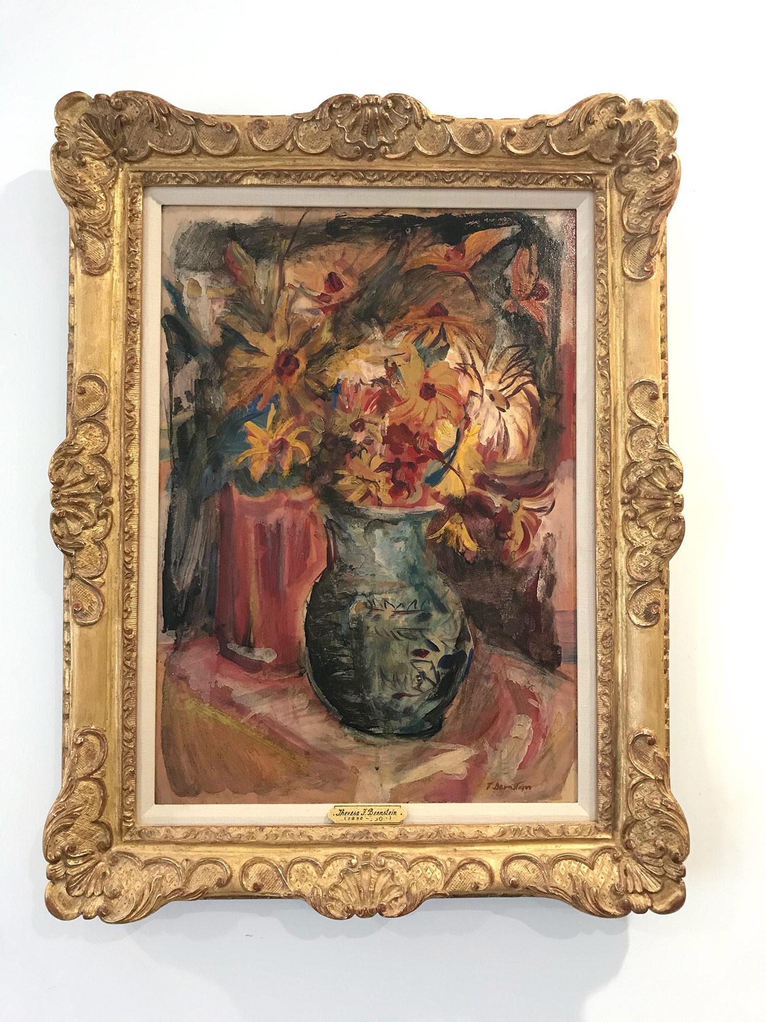 Peinture à l'huile polonaise du 20e siècle « Still Life, Flowers From My Garden » (La vie morte, fleurs de mon jardin) en vente 4