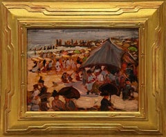 Theresa Bernstein, «Playa abarrotada, Coney Island», Escena de playa