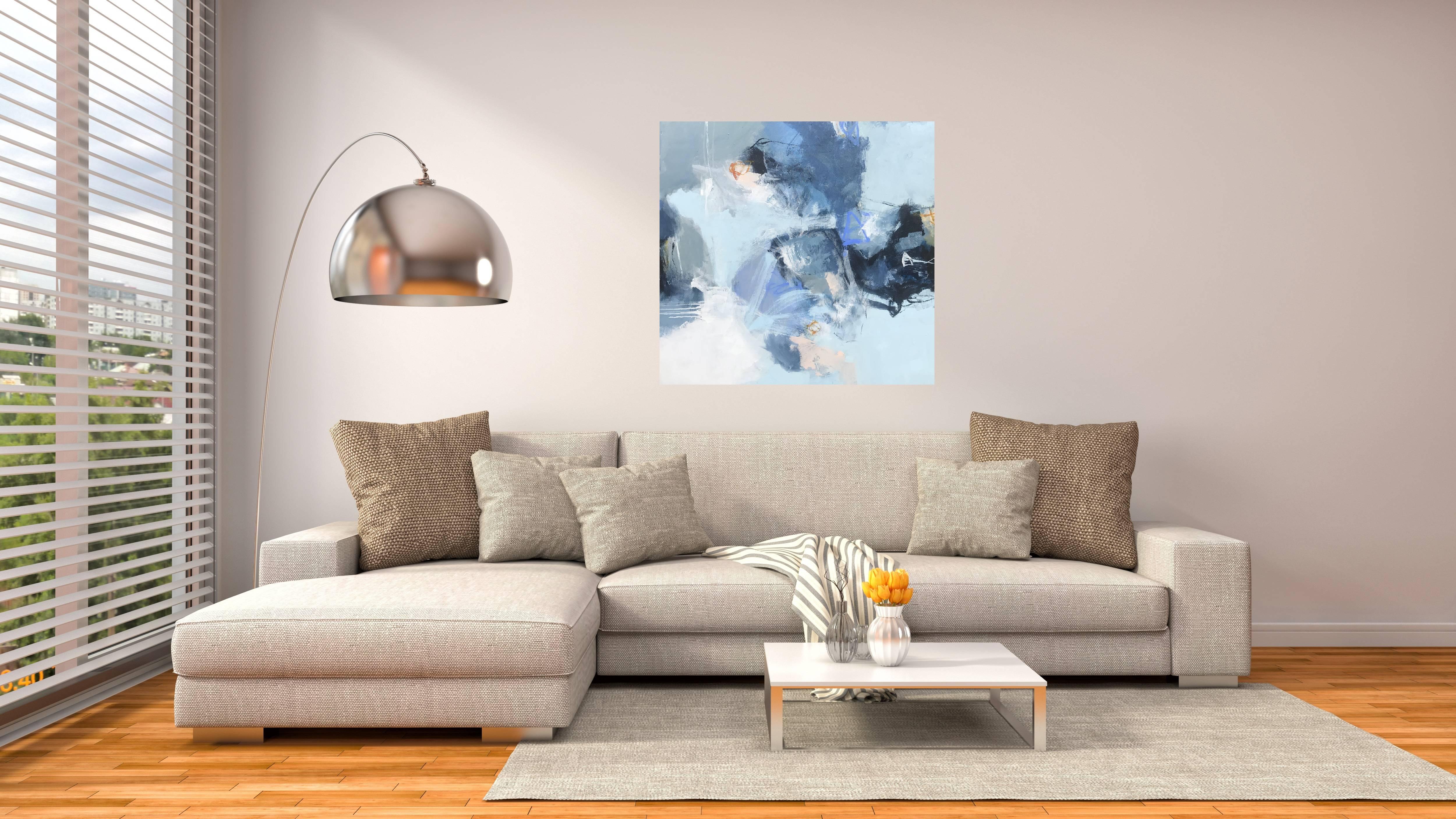 Blind Faith, Large Square Acrylic on Canvas Abstract Painting 1