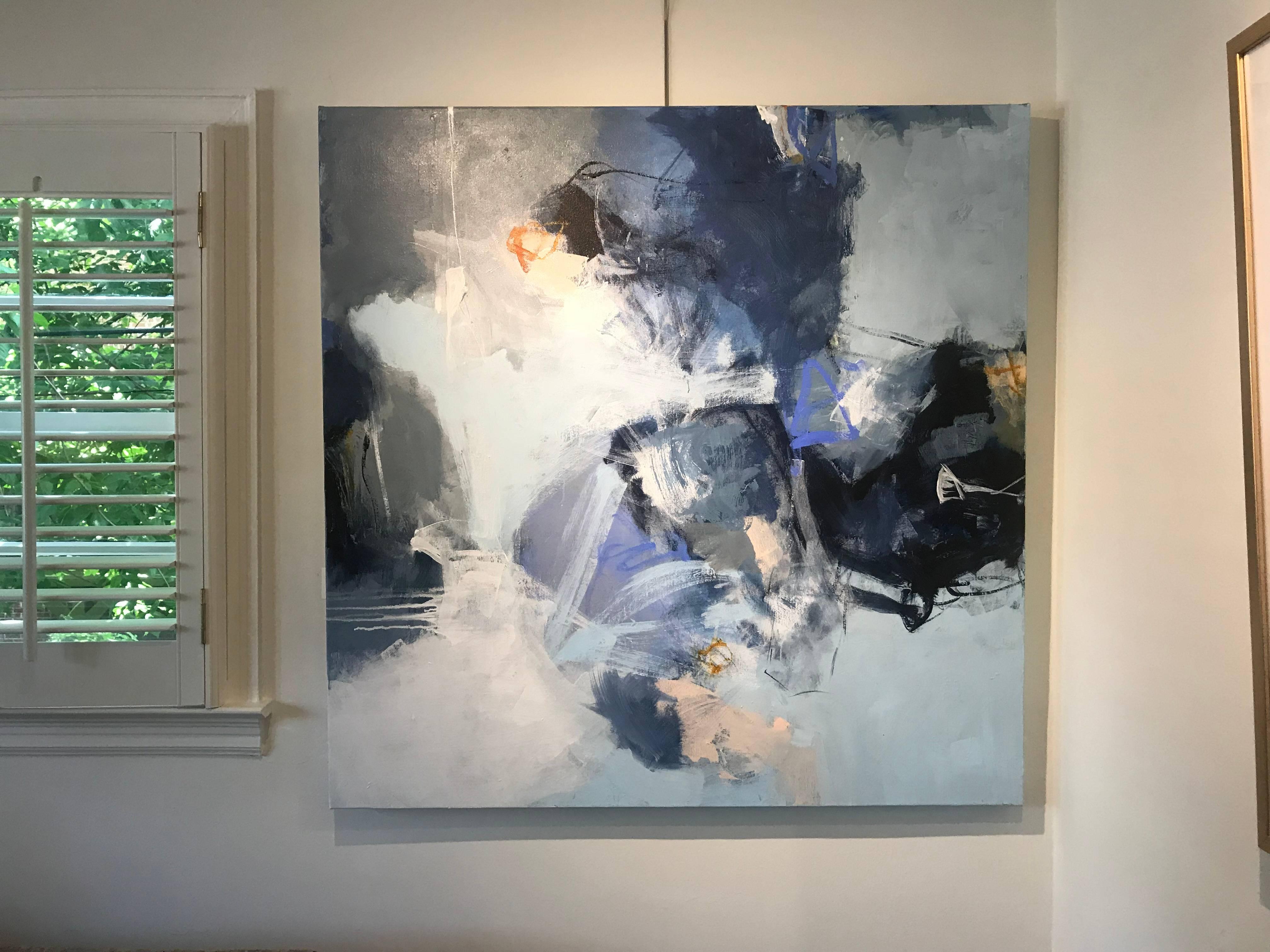 Blind Faith, Large Square Acrylic on Canvas Abstract Painting 3