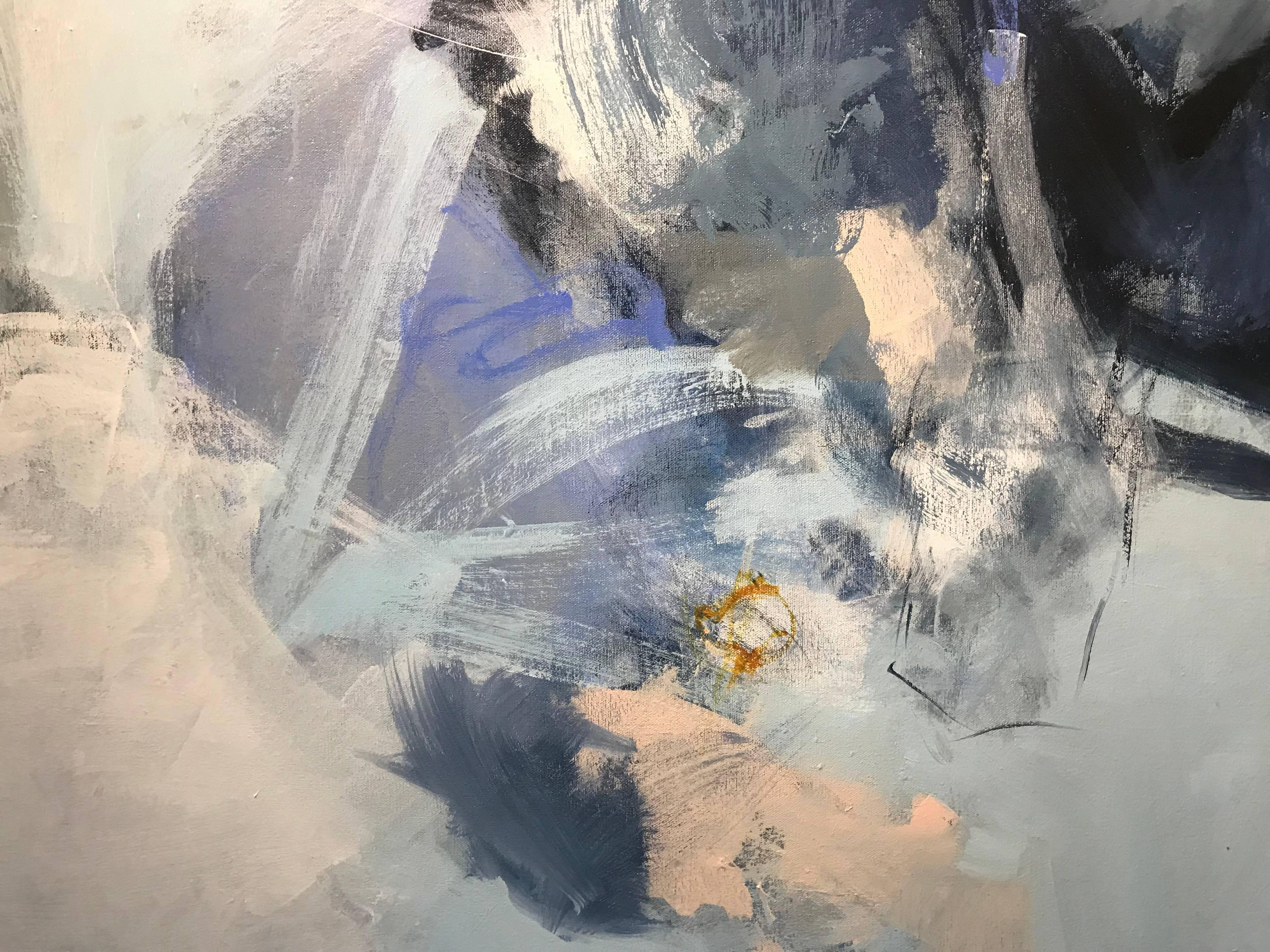 Blind Faith, Large Square Acrylic on Canvas Abstract Painting 4