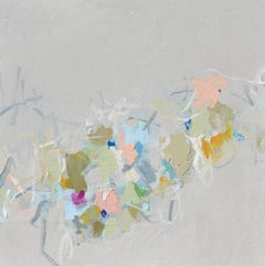 La Fleur de Theresa Girard:: peinture abstraite à l'acrylique sur toile encadrée