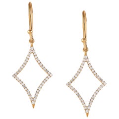 Theresa Kaz Jewelry 18k Gold North Star Diamond Earrings