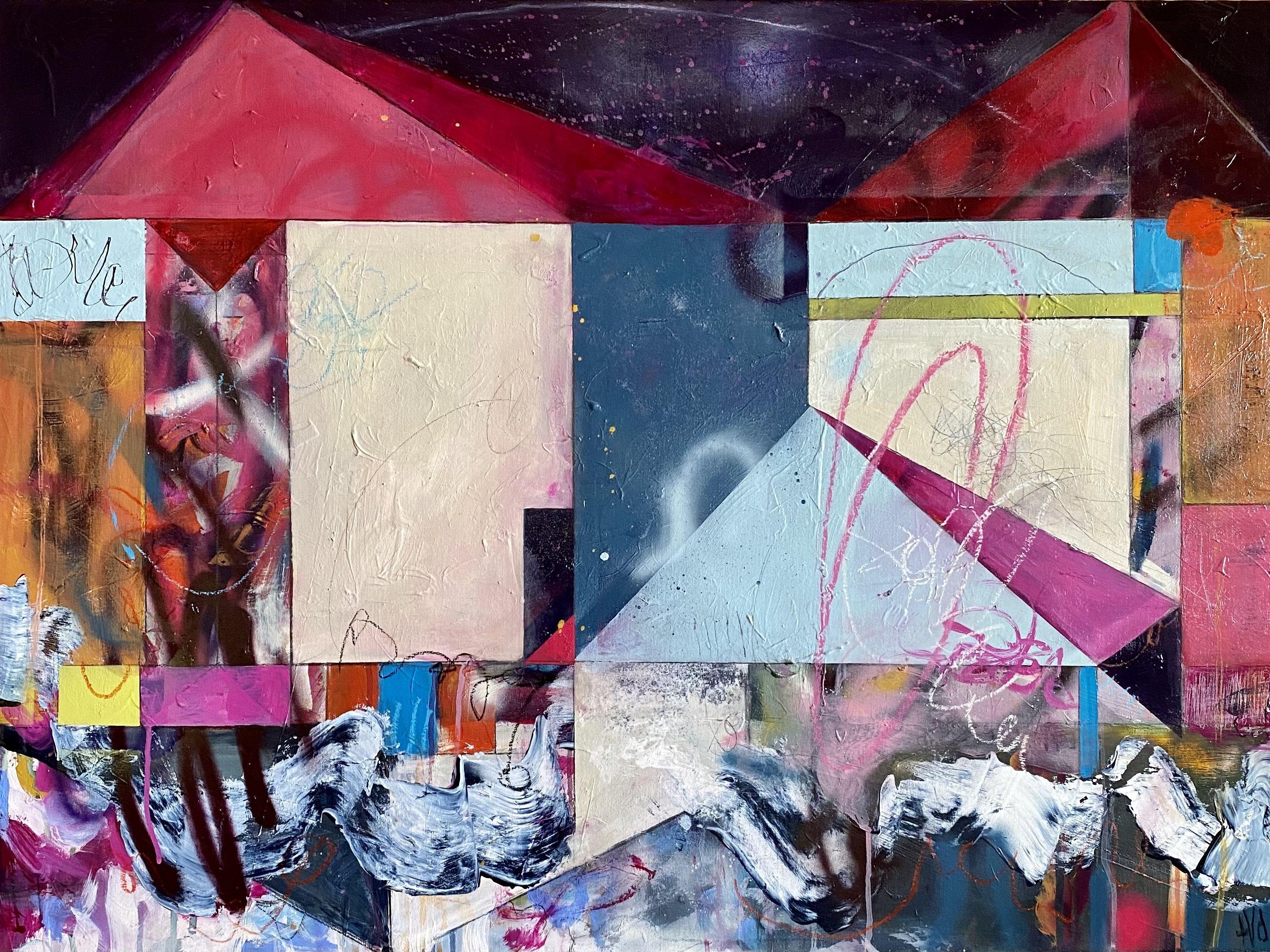Cadenza capricciosa, tecnica mista su pannello di Wood - Mixed Media Art di Theresa Vandenberg Donche