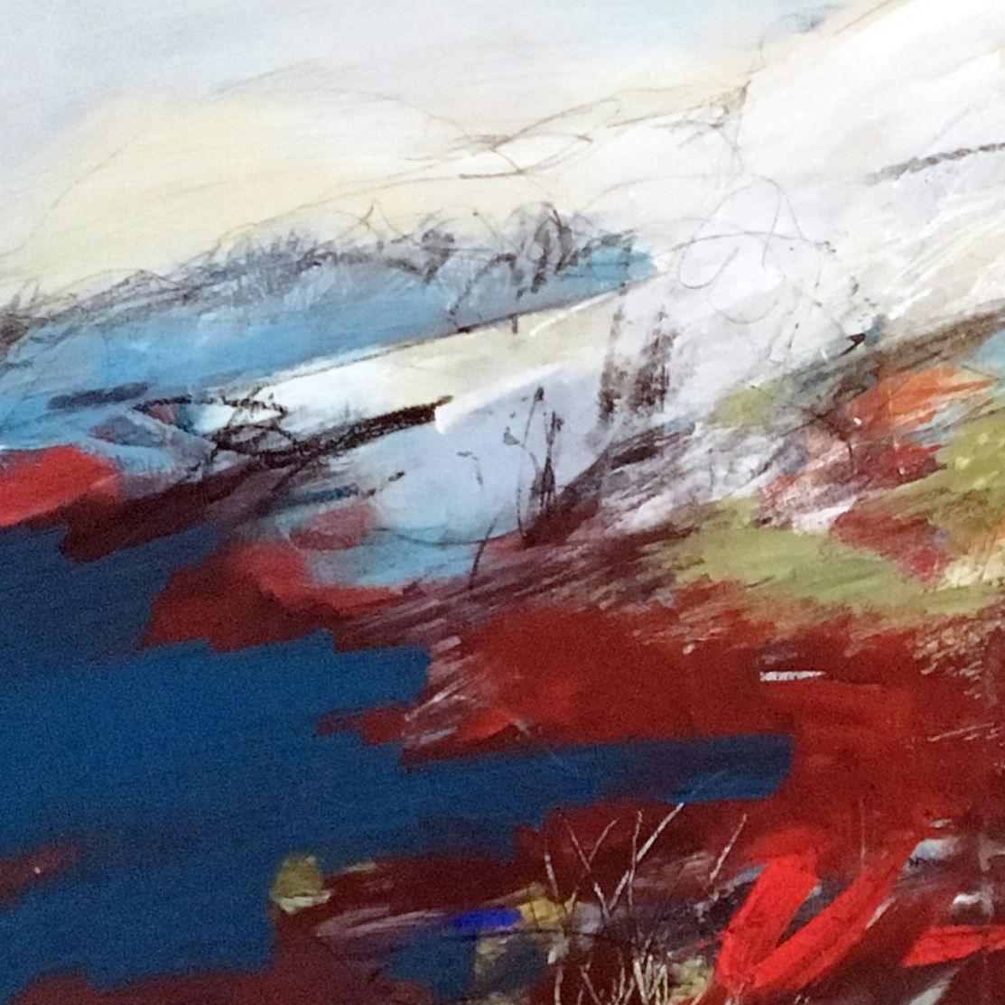 Snow capped mountain, Mixed Media on Canvas 1