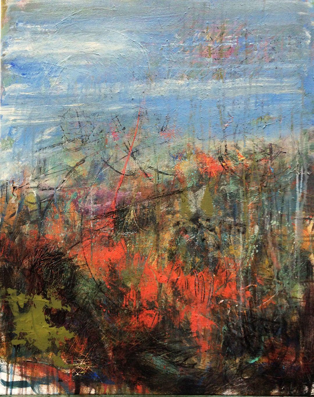 Theresa Vandenberg Donche Abstract Painting - Arid Landscape, Painting, Acrylic on Canvas