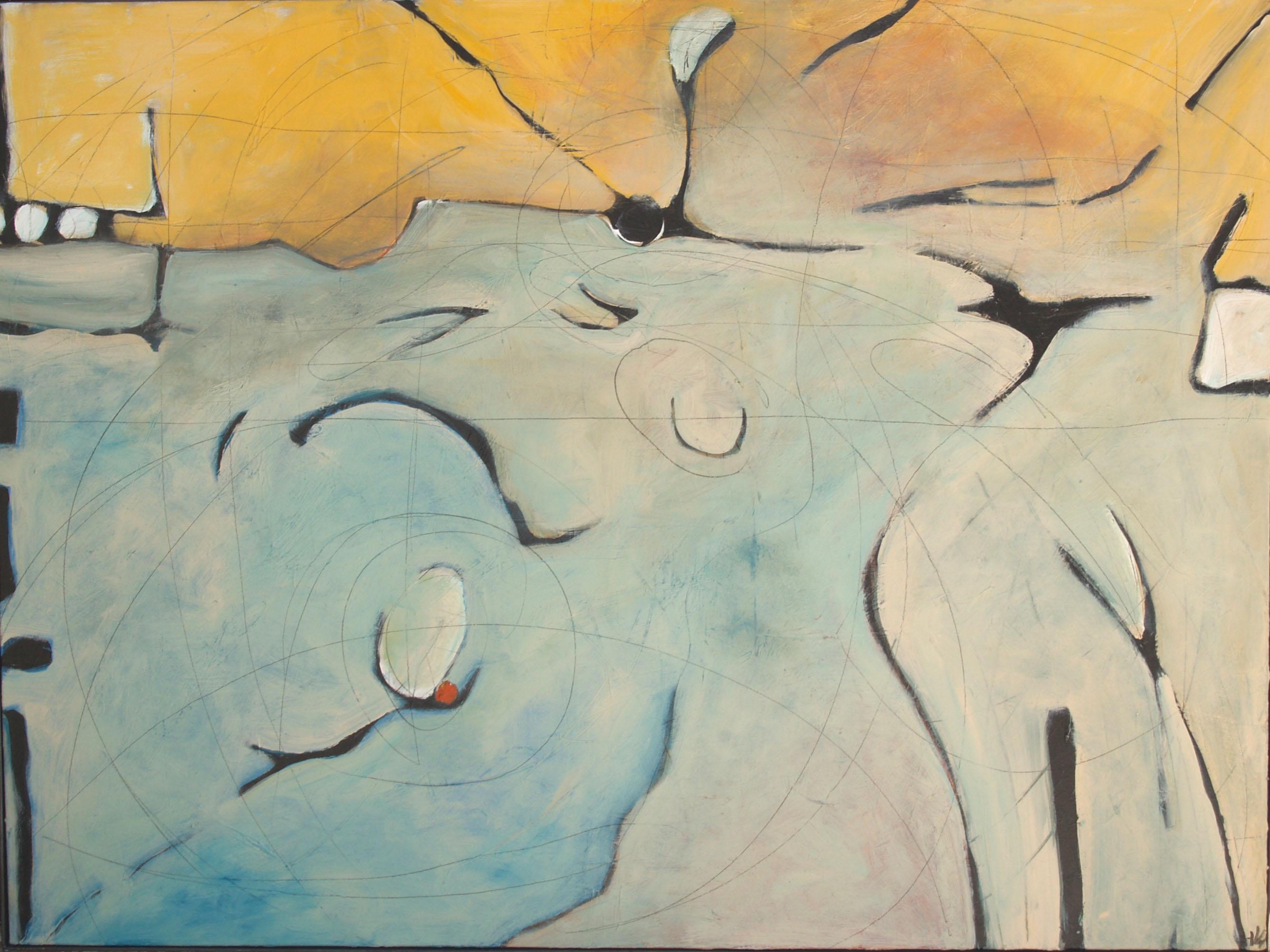 Theresa Vandenberg Donche Abstract Painting - Currents, Painting, Acrylic on Canvas