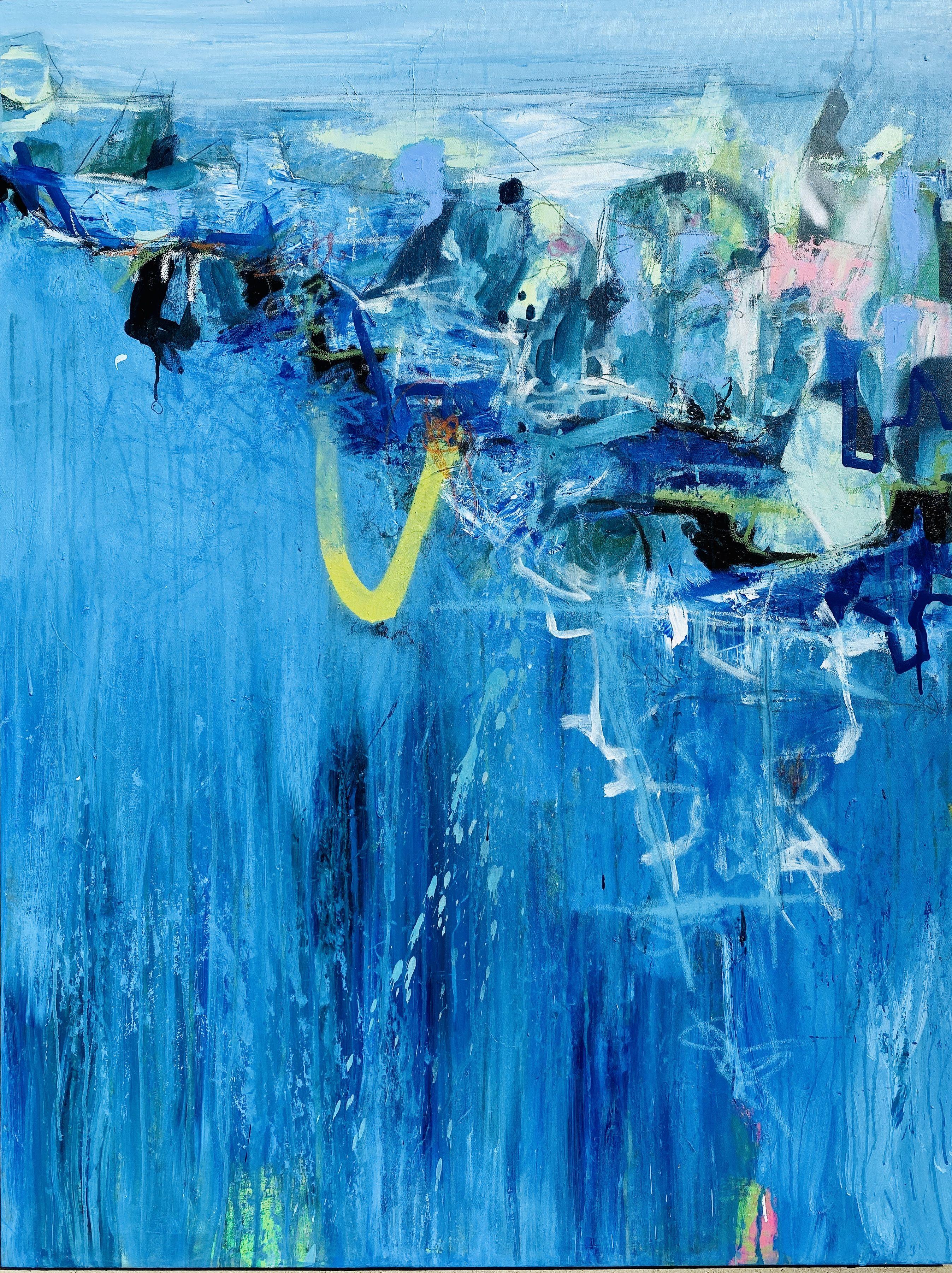 Theresa Vandenberg Donche Abstract Painting - Deluge, Painting, Acrylic on Canvas