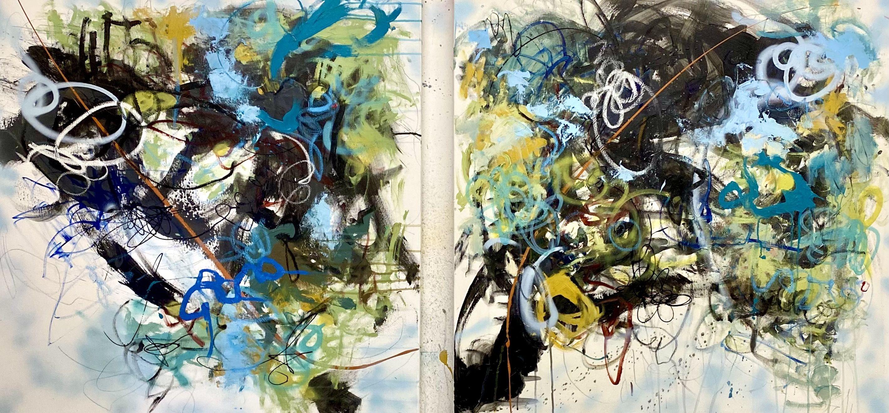 Abstract Painting de Theresa Vandenberg Donche - Crecimiento y temperamento, Pintura, Acrílico sobre lienzo