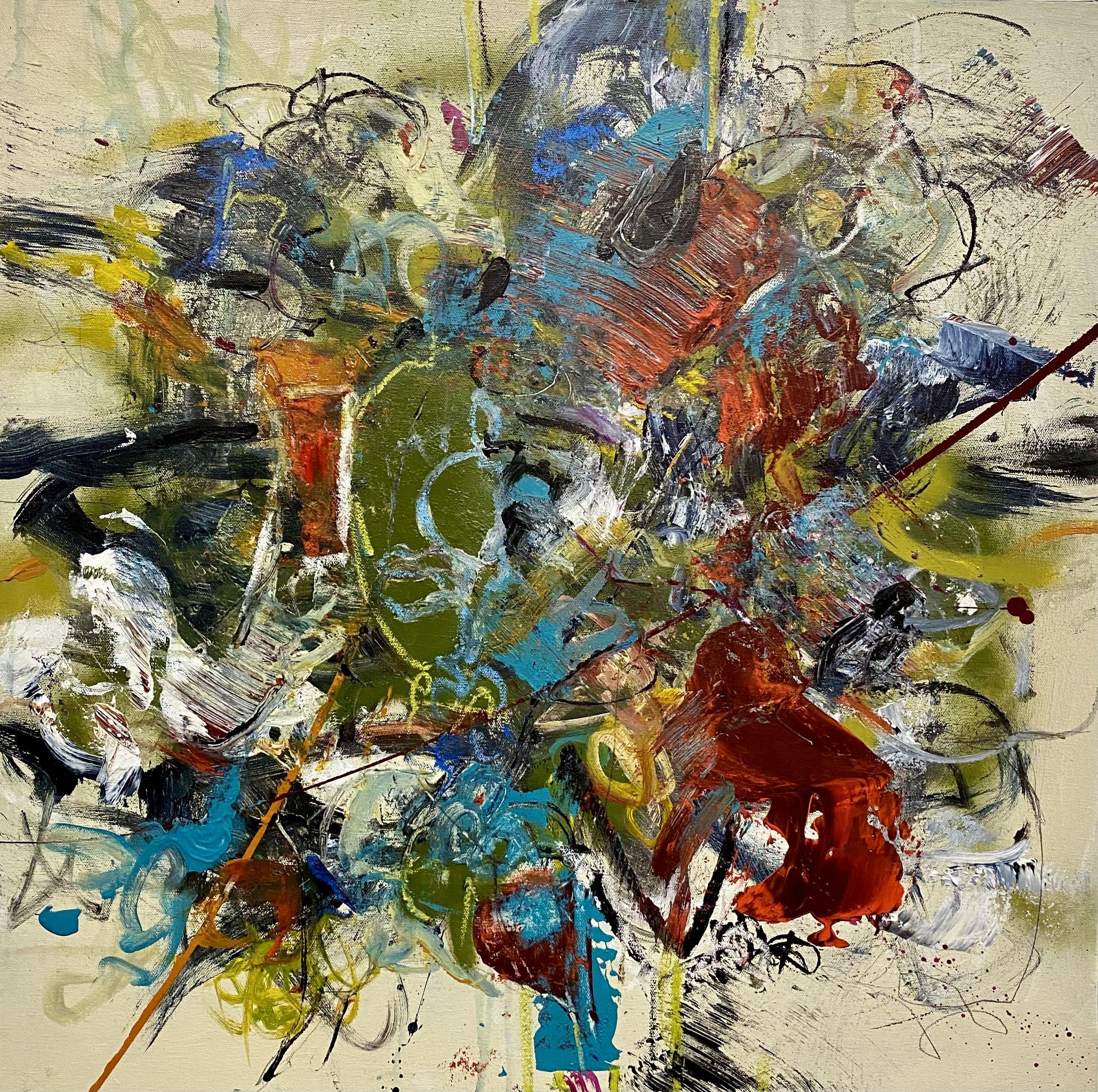 Papaveri rossi (2), Pittura, Acrilico su tela - Painting di Theresa Vandenberg Donche