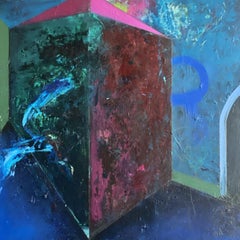 Rooms-Dark Corners, Painting, Acrylic on Wood Panel
