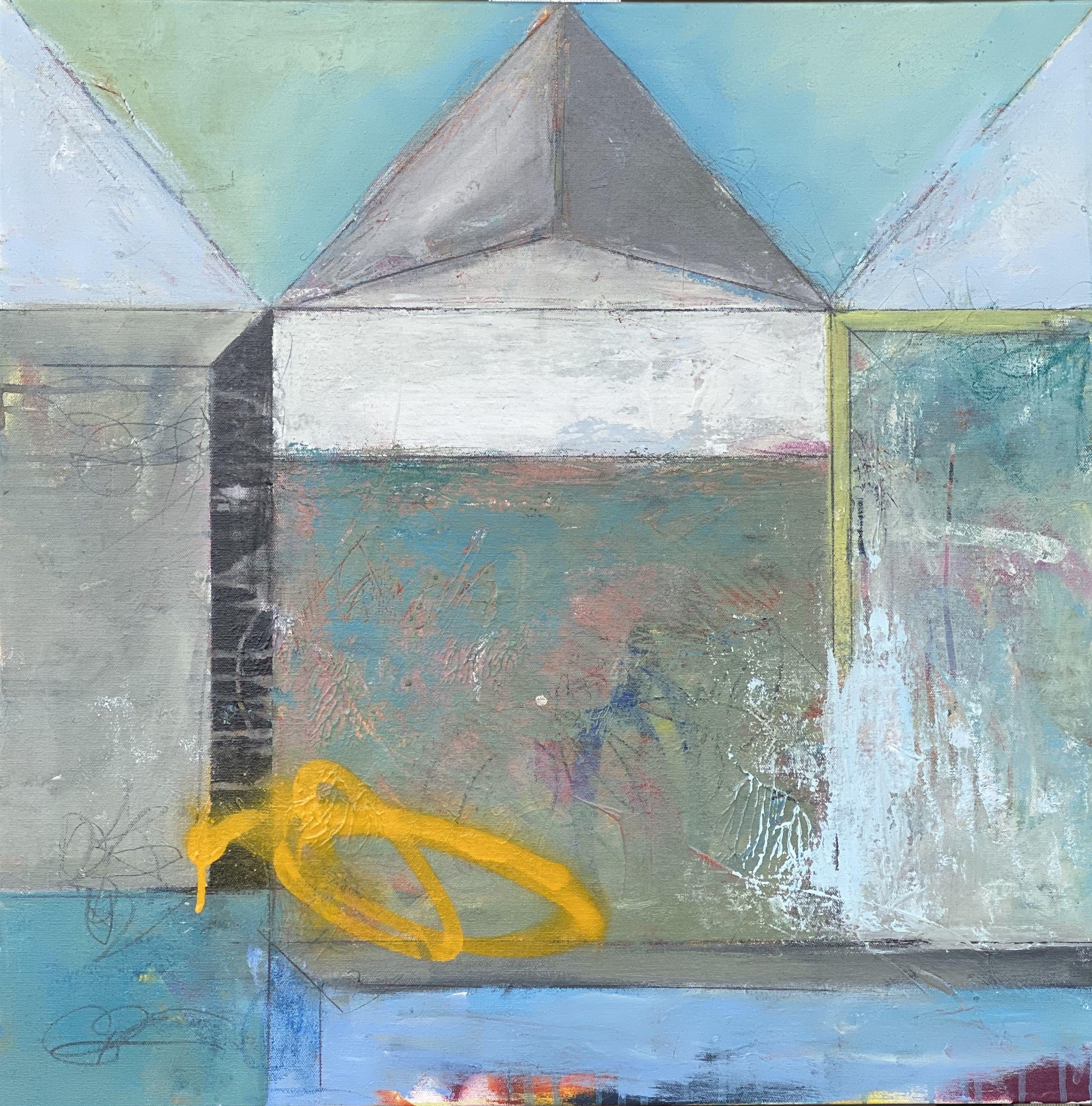 Theresa Vandenberg Donche Abstract Painting - Rooms-Looming, Painting, Acrylic on Canvas