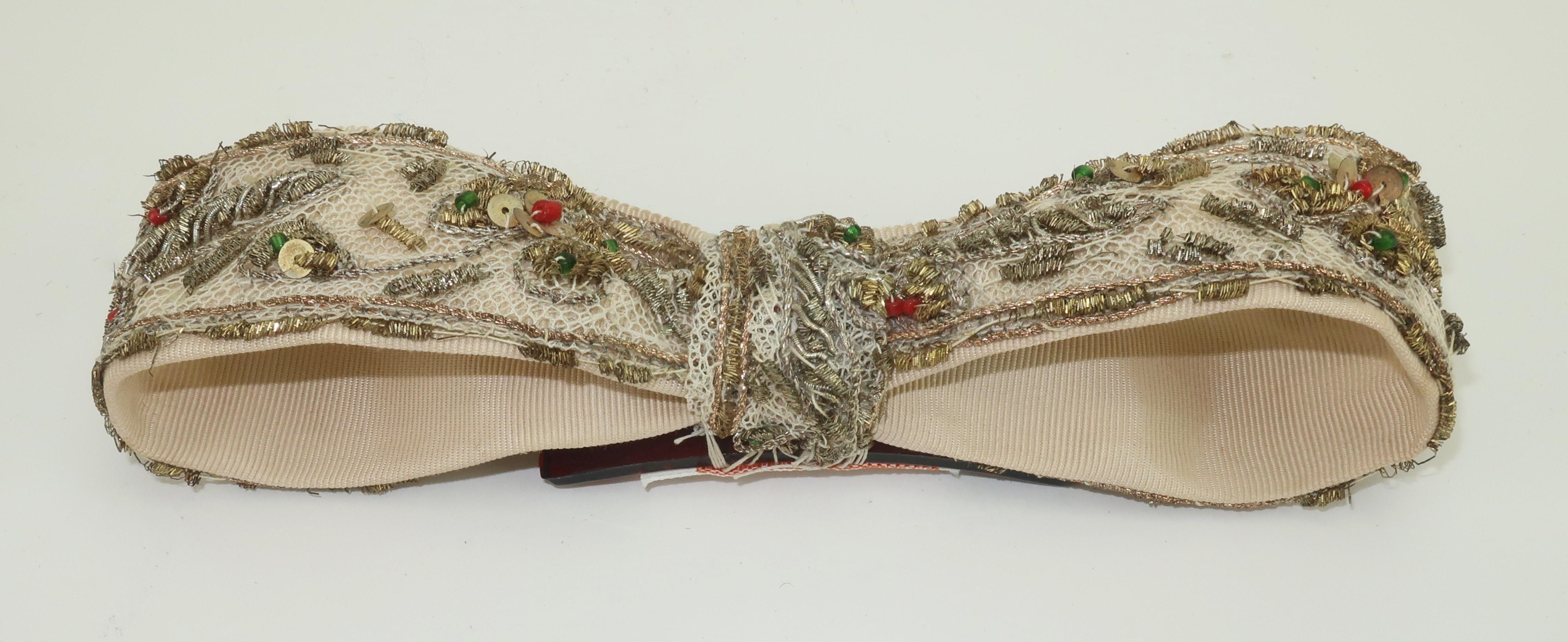 Women's Therese Ahrens Beaded Bow Hair Ornament, 1950's