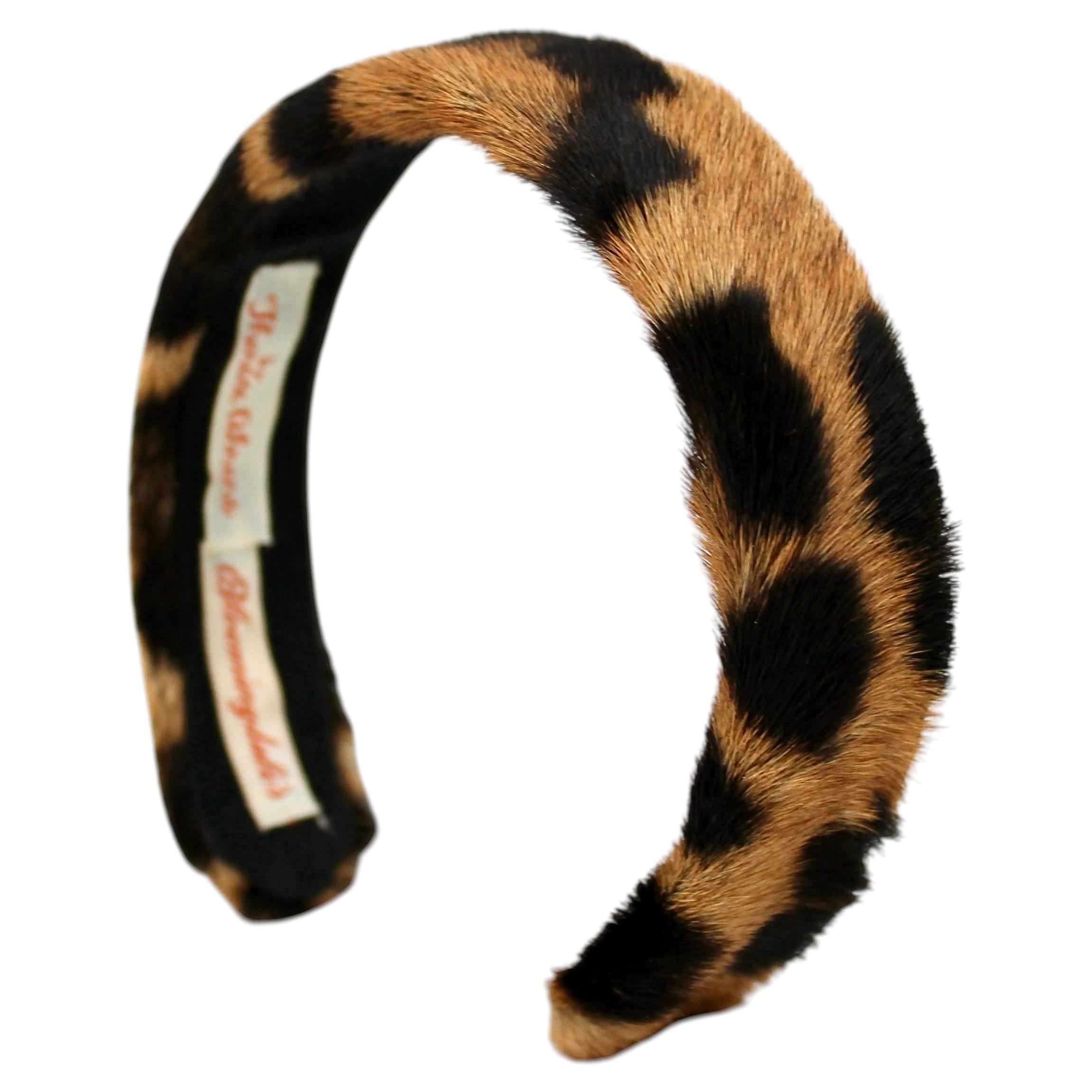 Therese Ahrens, fascia di pelliccia vintage con stampa leopardata