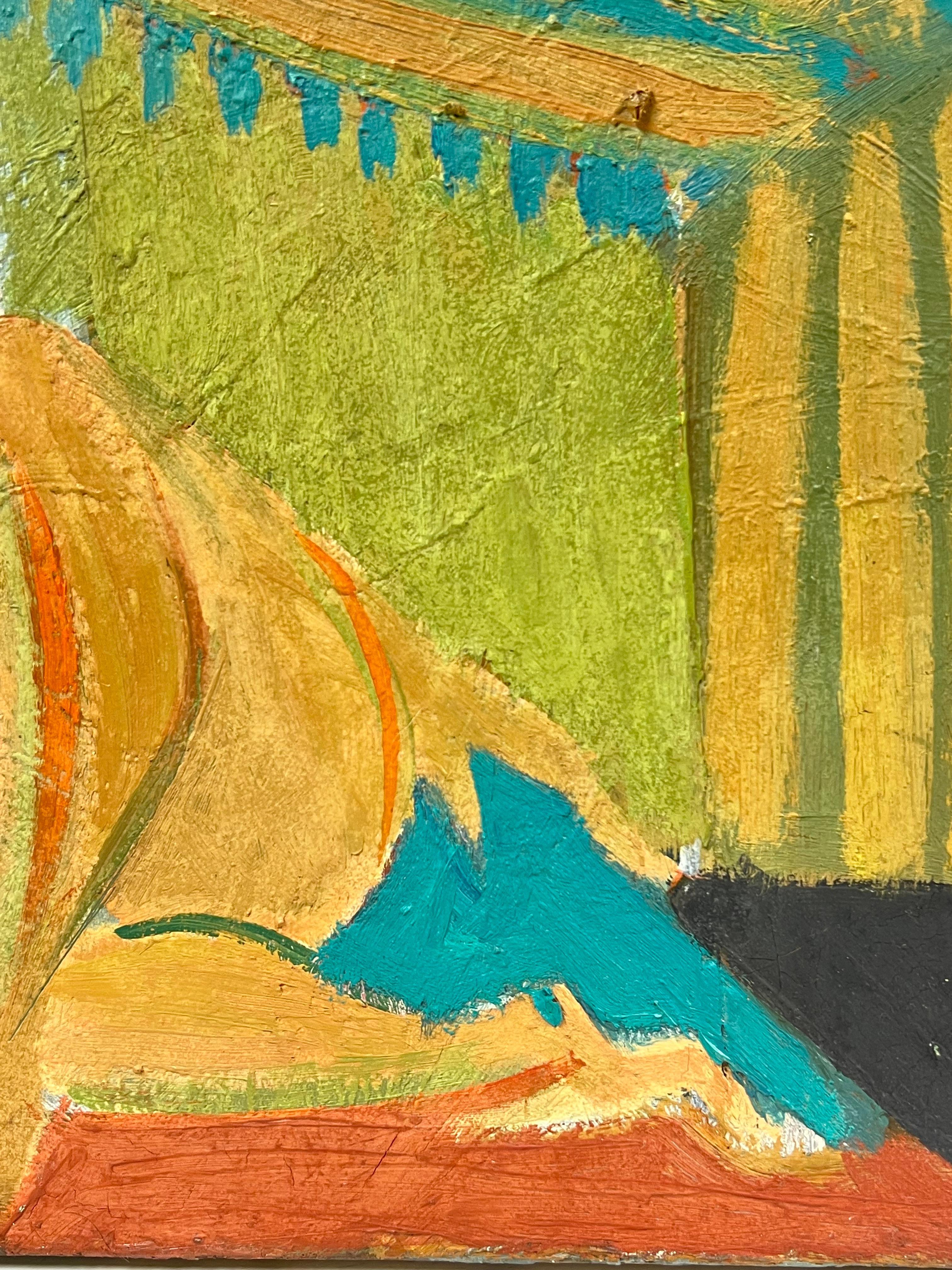 Nude Abstract
by Therese Hummel (French, 1911-1999)
oil on canvas, unframed
canvas : 10.75 x 14 inches
Provenance: private collection of this artists work, Paris
Condition: sound and good condition

Description:
This eye-catching mid-century oil