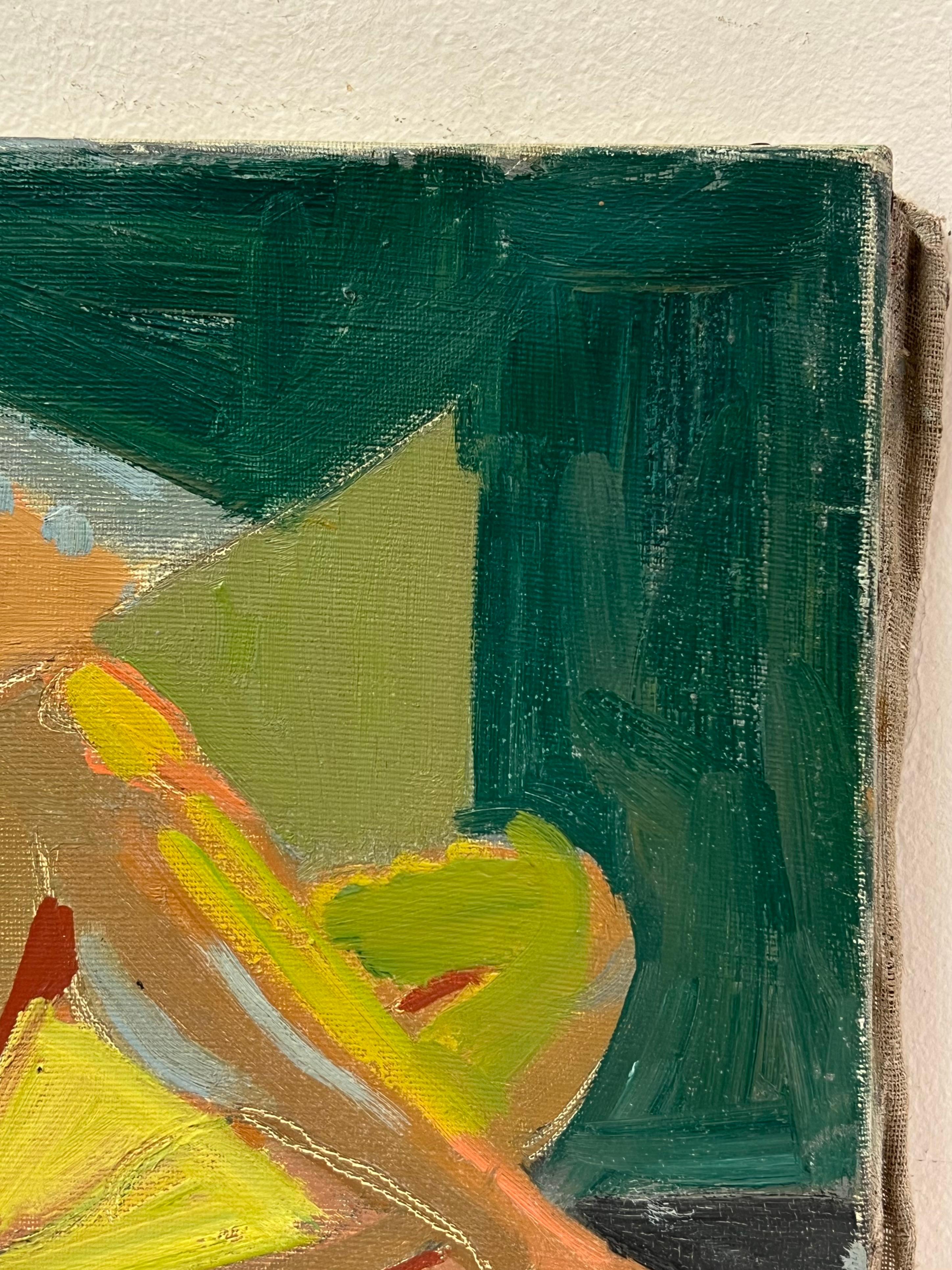 Mid 20th-Century French Cubist Portrait Reclining Posed Nude Woman For Sale 1