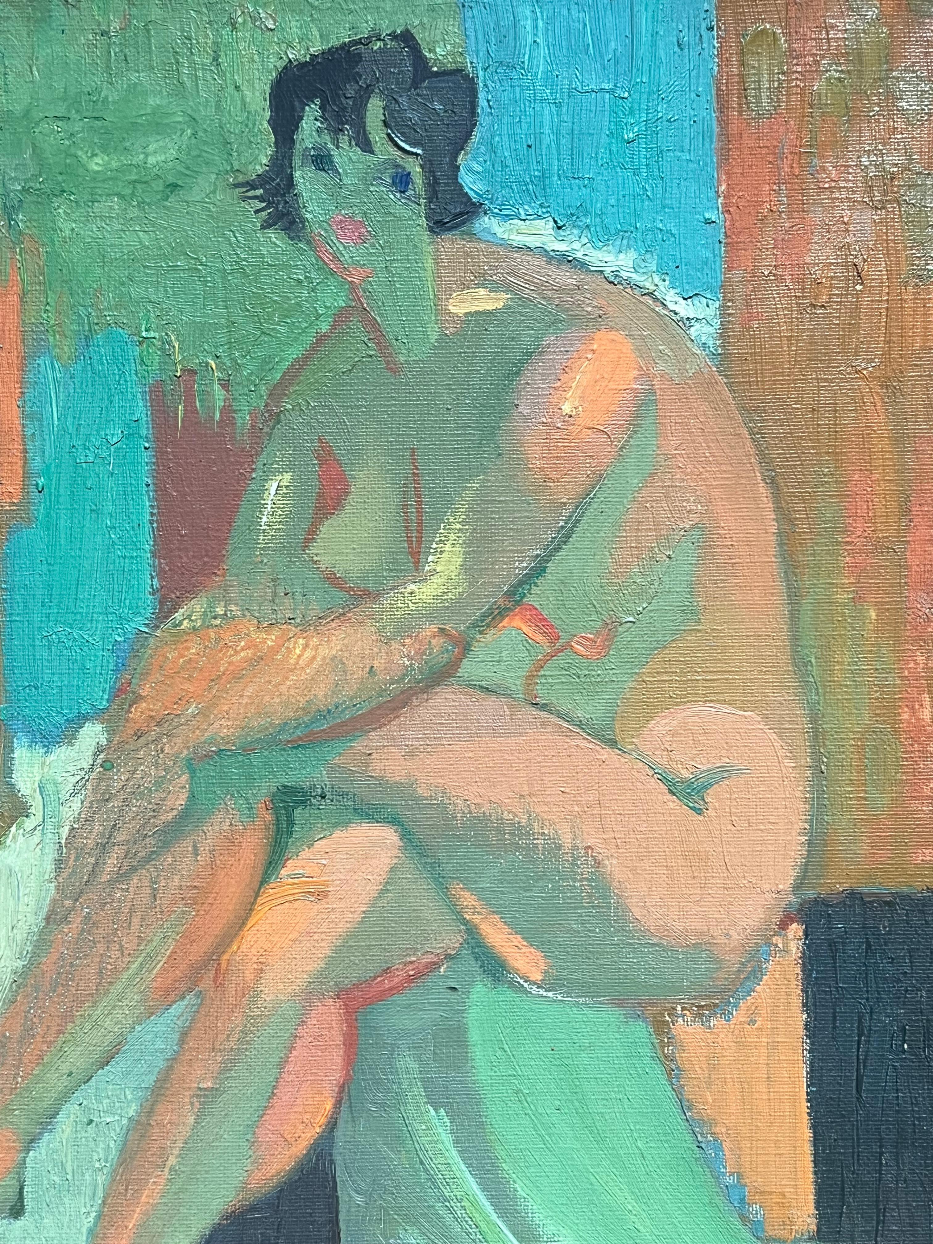 Nude Model
by Therese Hummel (French, 1911-1999)
oil on canvas, unframed
canvas : 14 x 10.75 inches
Provenance: private collection of this artists work, Paris
Condition: sound and good condition

For more any more information please do contact us