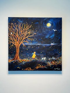 Un momento perfecto-Pintura acrílica original figurativa de paisaje-Arte contemporáneo