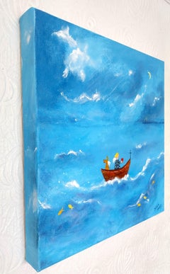 Faith and Charity Looking for Hope.   Contemporary Figurative Painting