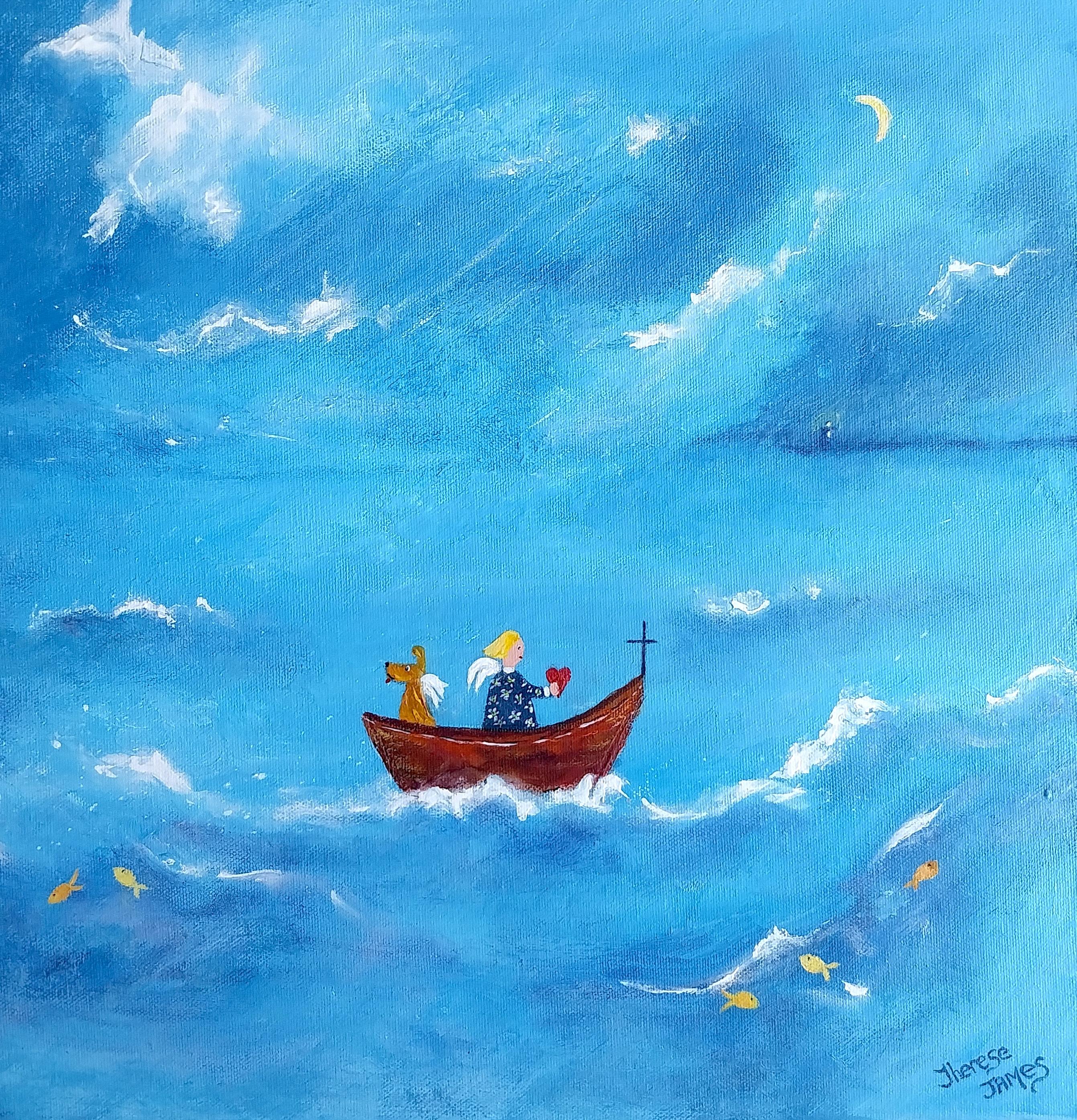 Faith and Charity Looking for Hope.   Contemporary Figurative Painting