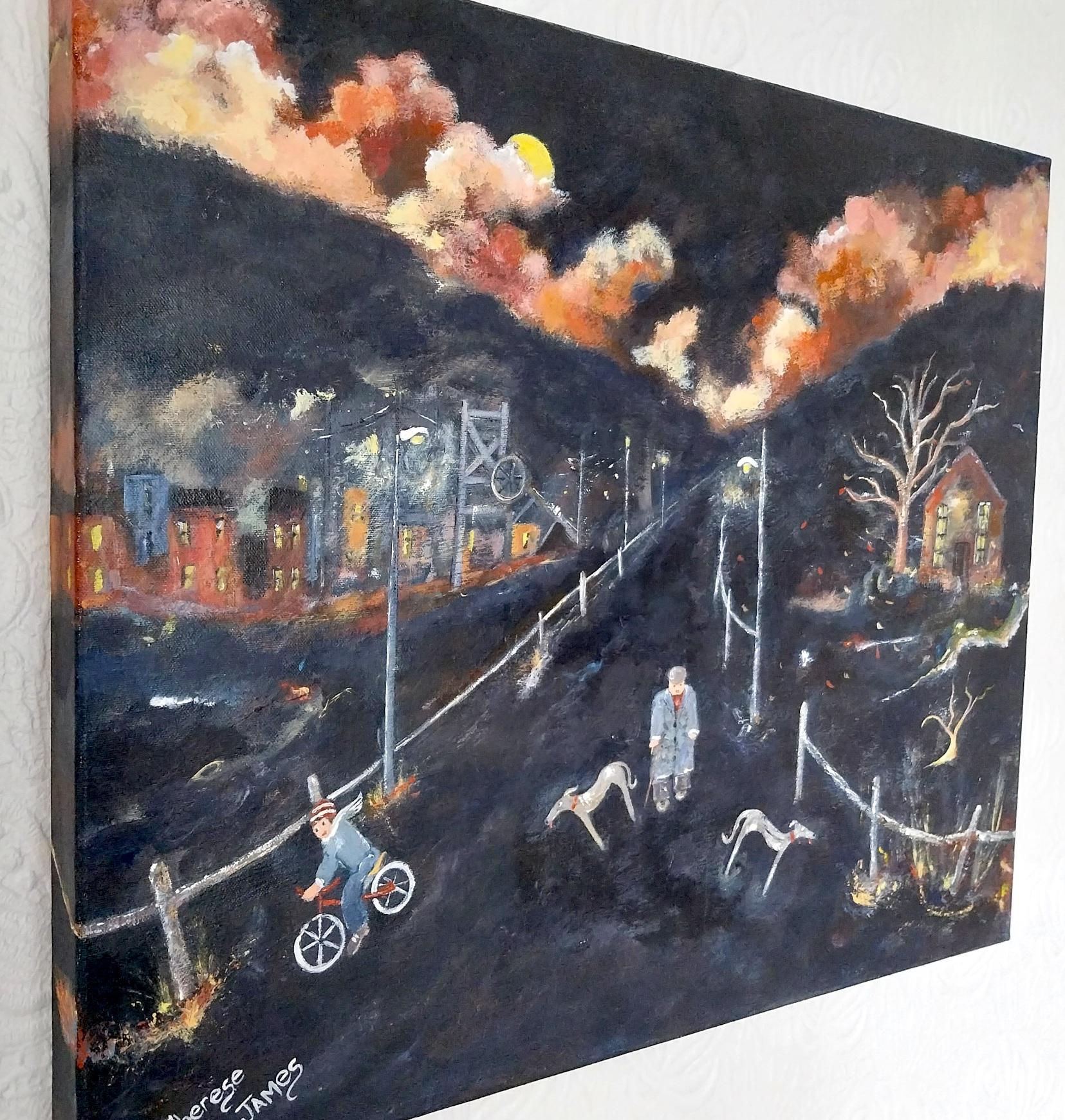 Il se souvient de ses jours d'enfant. Peinture figurative contemporaine en vente 1