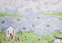 It Was Flora’s Wedding So The Cows Would Have To Wait.  Contemporary Painting