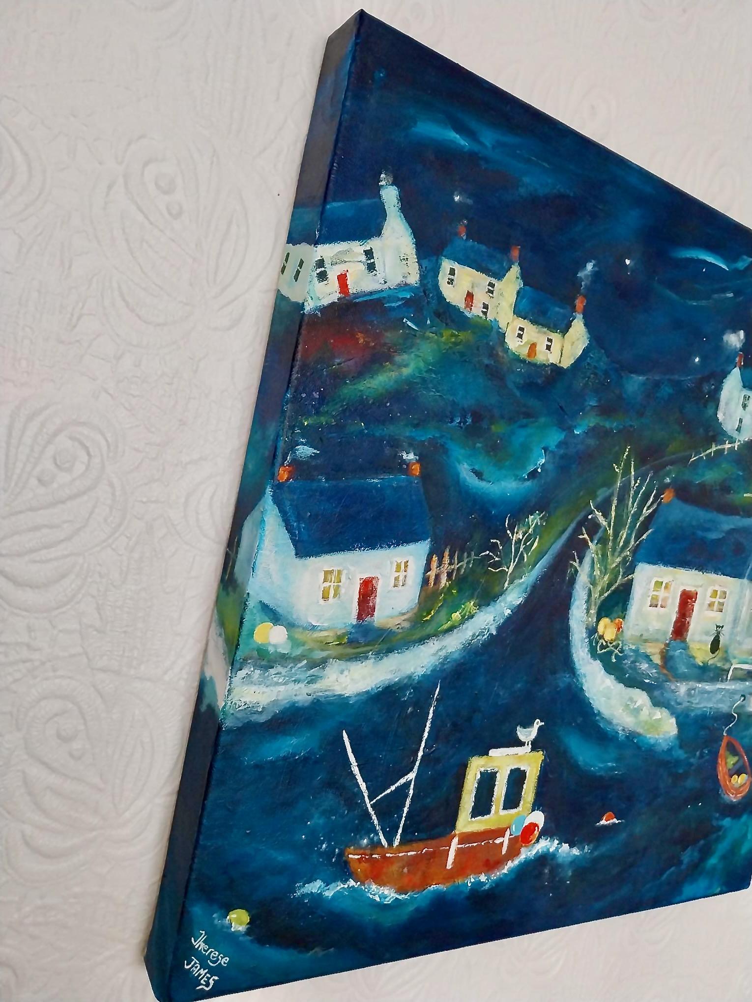 Moon Magic. Contemporary Welsh Landscape Painting For Sale 1