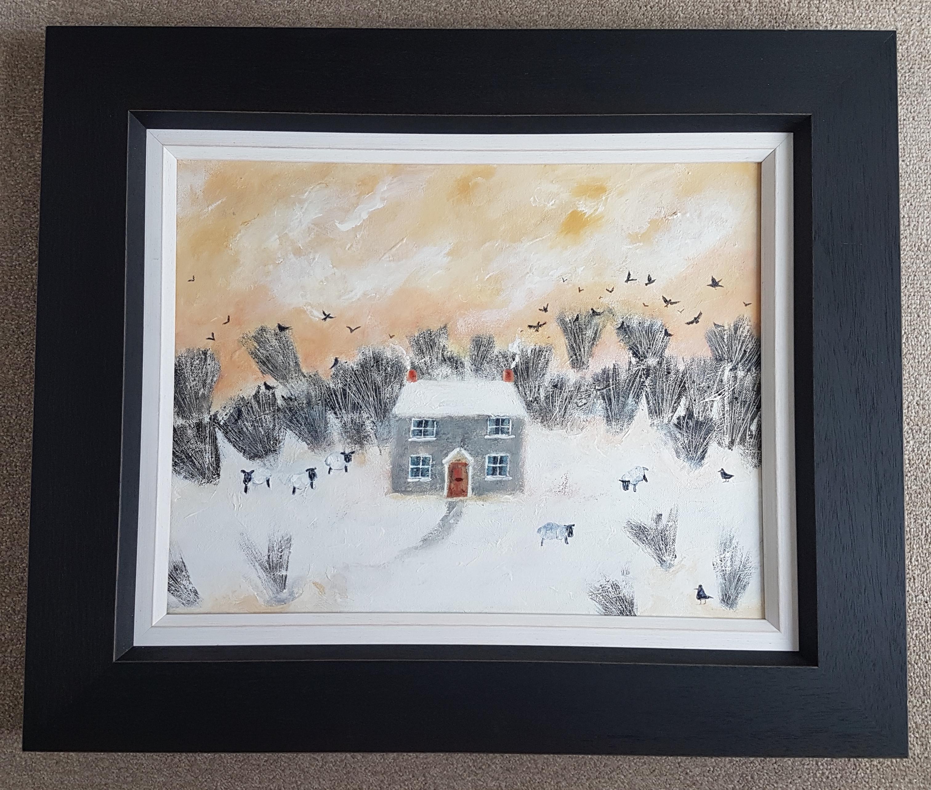 Snug In The Snow - Painting by Therese James