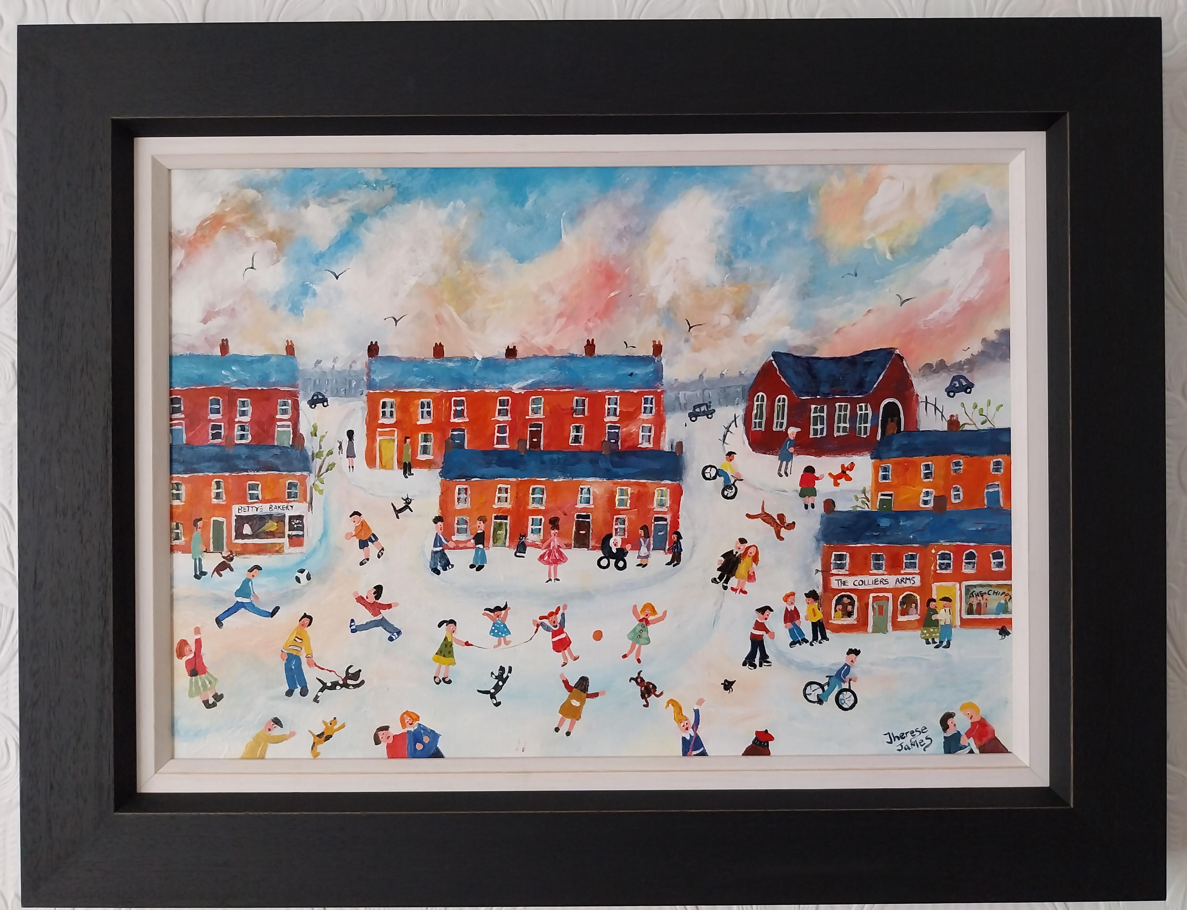 Notti d'estate e vacanze scolastiche,     Pittura figurativa - Painting di Therese James