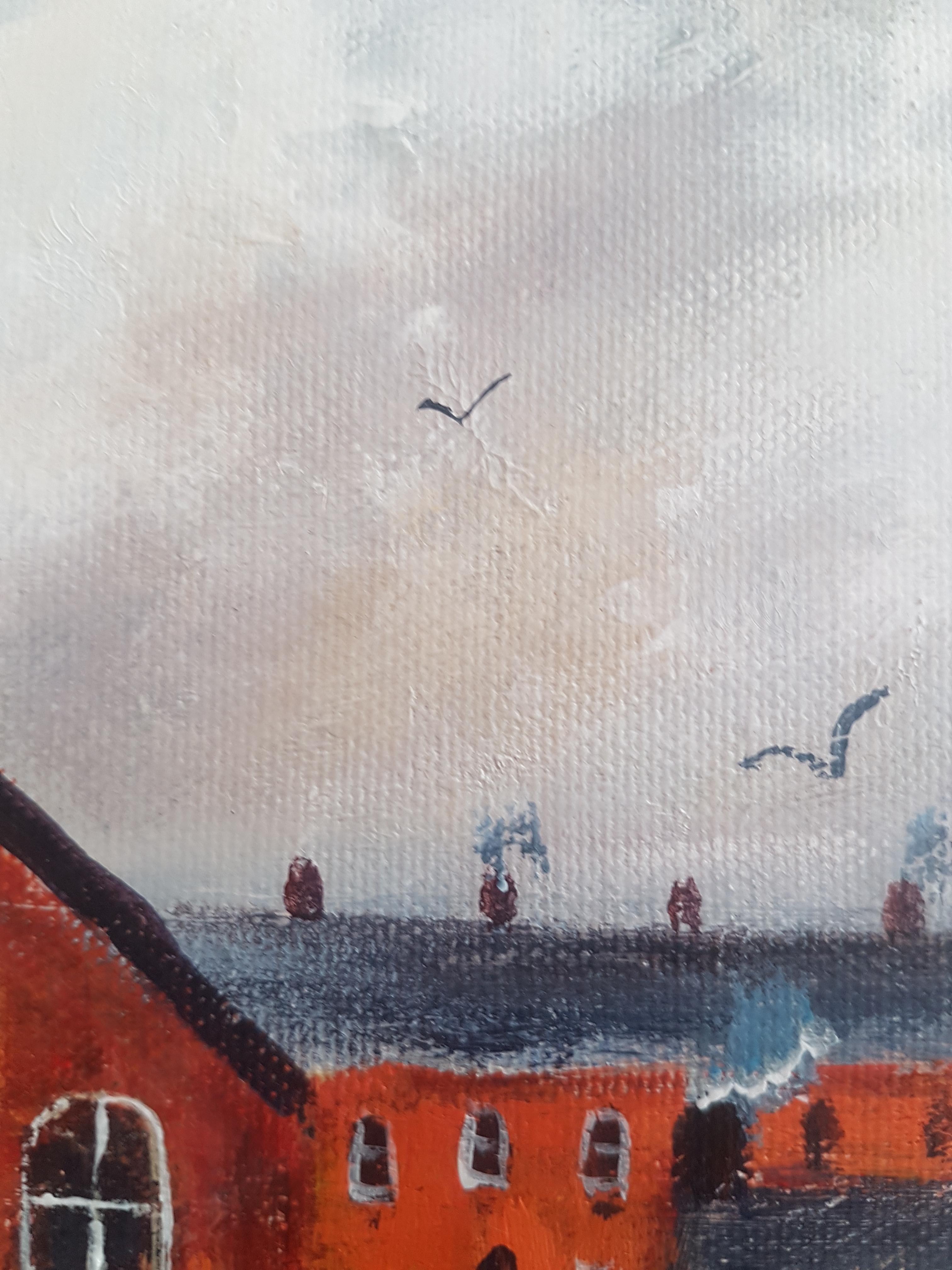 Canzone della domenica,  Pittura scolastica naif - Painting Outsider Art di Therese James