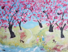 The Day We Picked Daffodils. Contemporary Figurative Painting