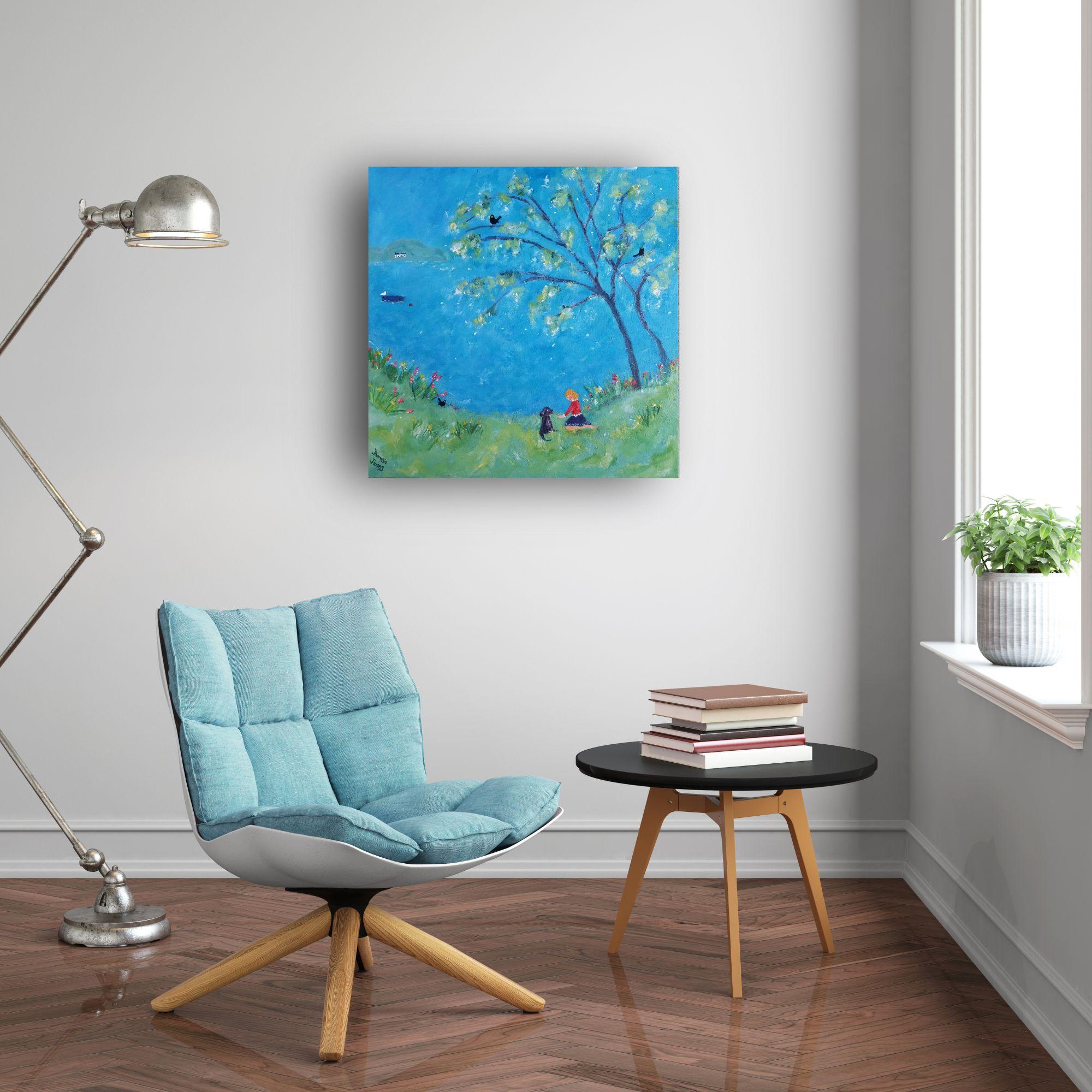 True Love-original seascape figurative acrylic painting-contemporary Art For Sale 1